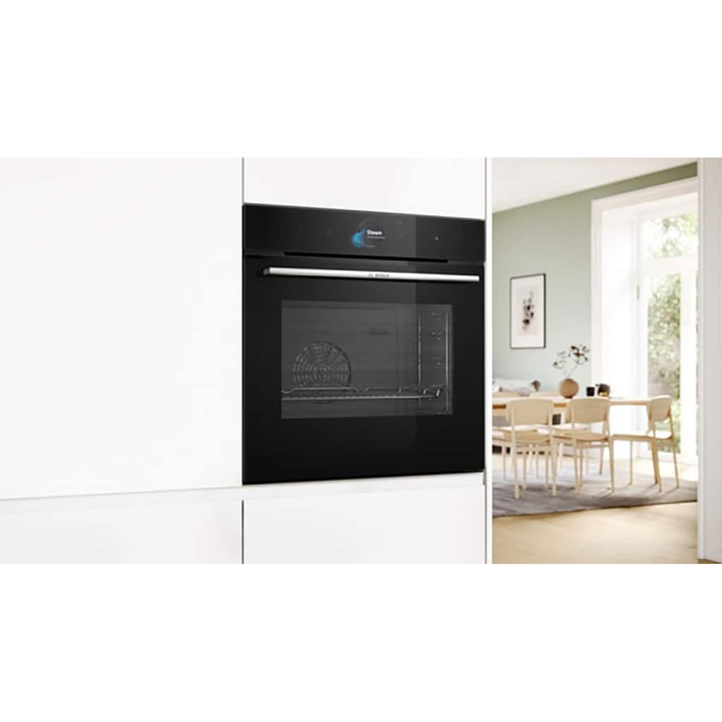 BOSCH Dampfbackofen »HSG7584B1«, Serie 8, HSG7584B1, mit Teleskopauszug nachrüstbar, ecoClean Direct