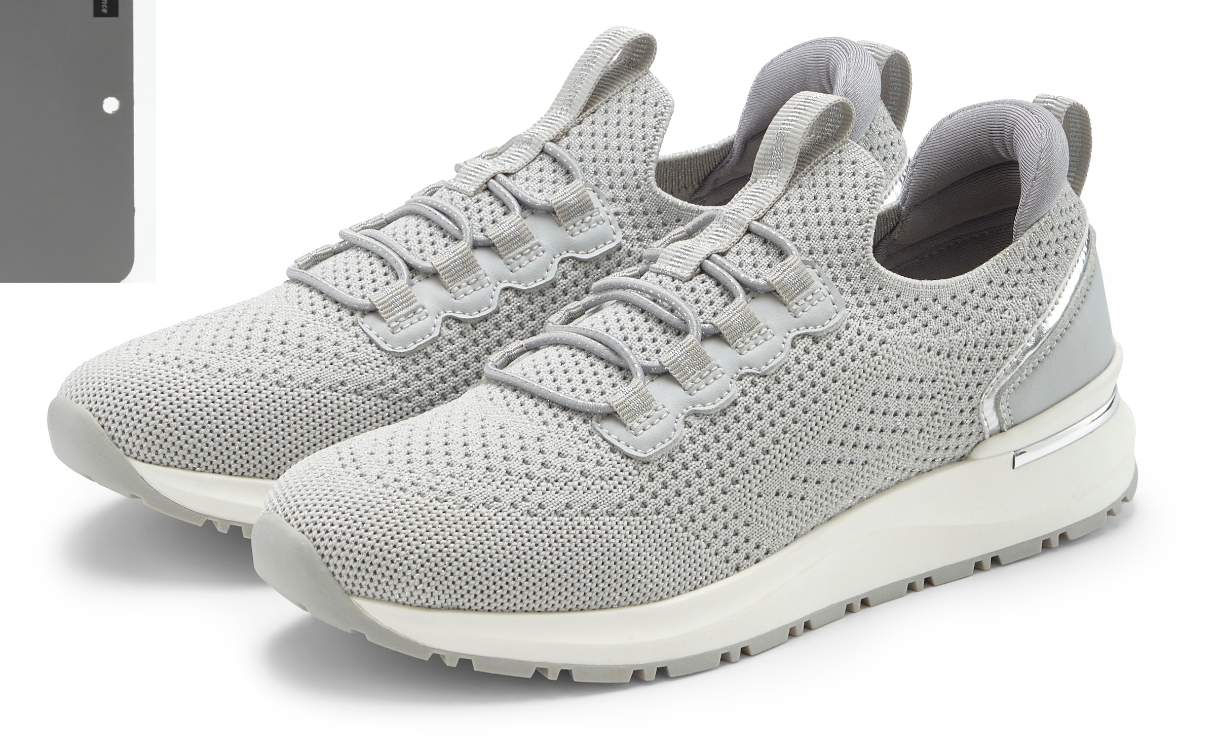 Vivance Sneaker »Freizeitschuh, Halbschuh,«, aus Textil zum Reinschlüpfen mit elastischen Schnürbändern VEGAN