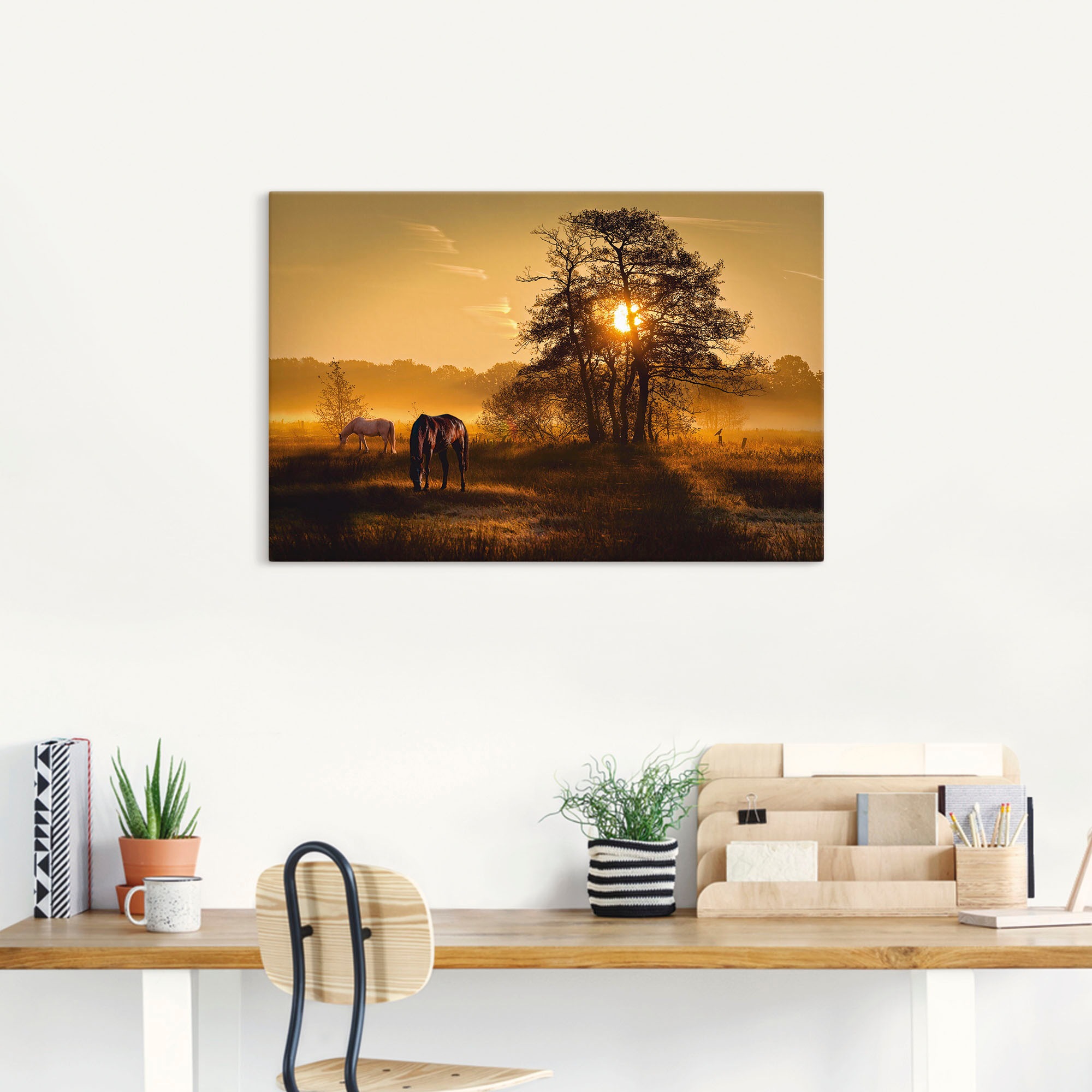 Artland Wandbild »Lichtdurchflutet«, Wiesen & Baumbilder, (1 St.), als Leinwandbild, Poster in verschied. Größen
