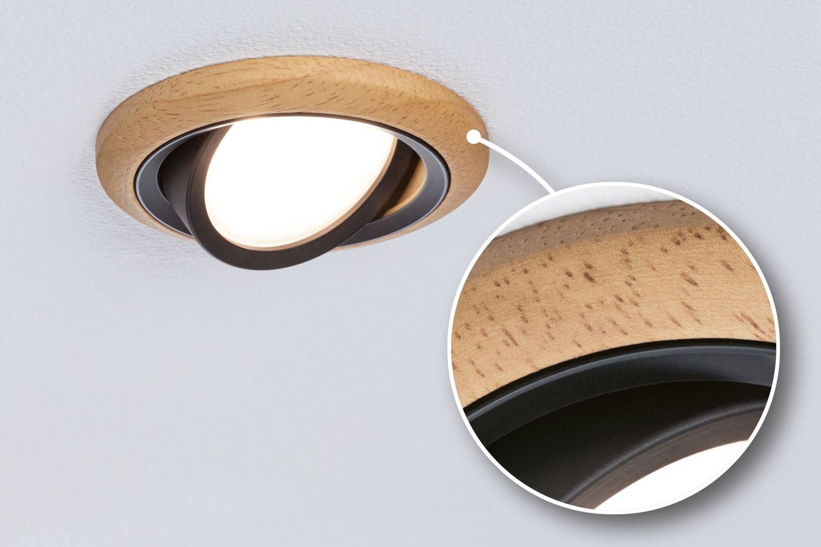 Paulmann LED Einbauleuchte »LED Einbauleuchte Lanati 3er-Set 3x6W 3x470lm 230V 2700K«, 3 flammig