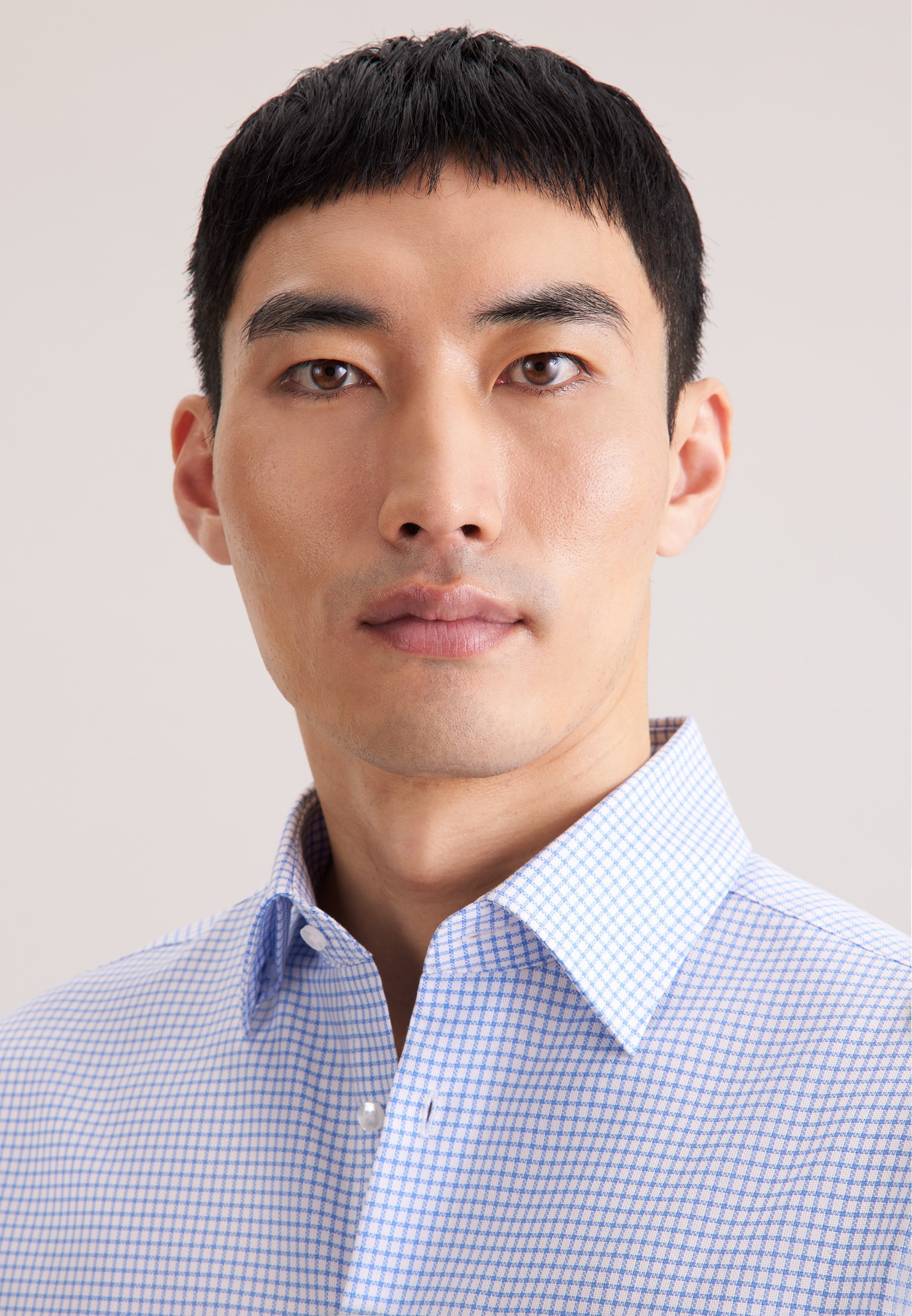 seidensticker Businesshemd »Schwarze Rose« Comfort 1/1 Covered-Button-Down-Kragen Karo