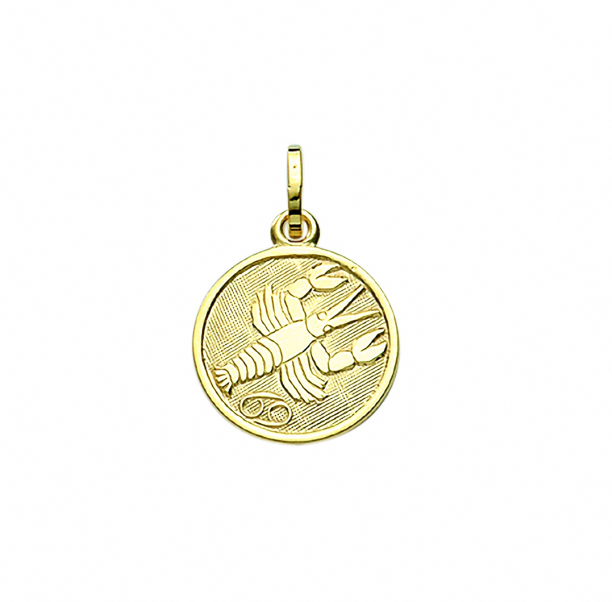 Set Krebs Anhänger Gold Kette Halskette mit Sternzeichen Anhänger Schmuckset Ø mit 11,8 mm«, | »333 - BAUR Adelia´s
