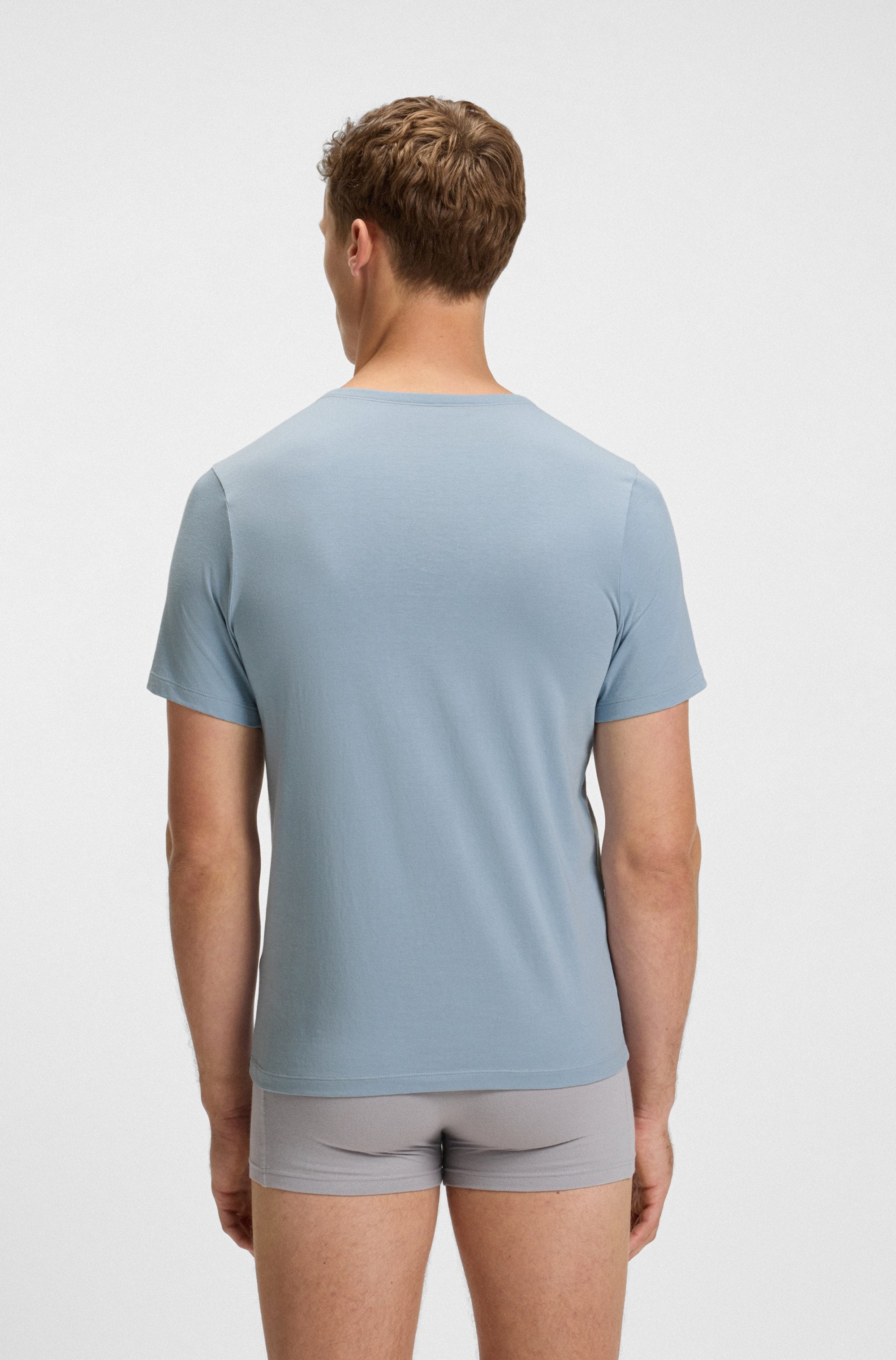 BOSS T-Shirt »TShirtRN 3P Classic«, (3 tlg.), mit Logostickerei
