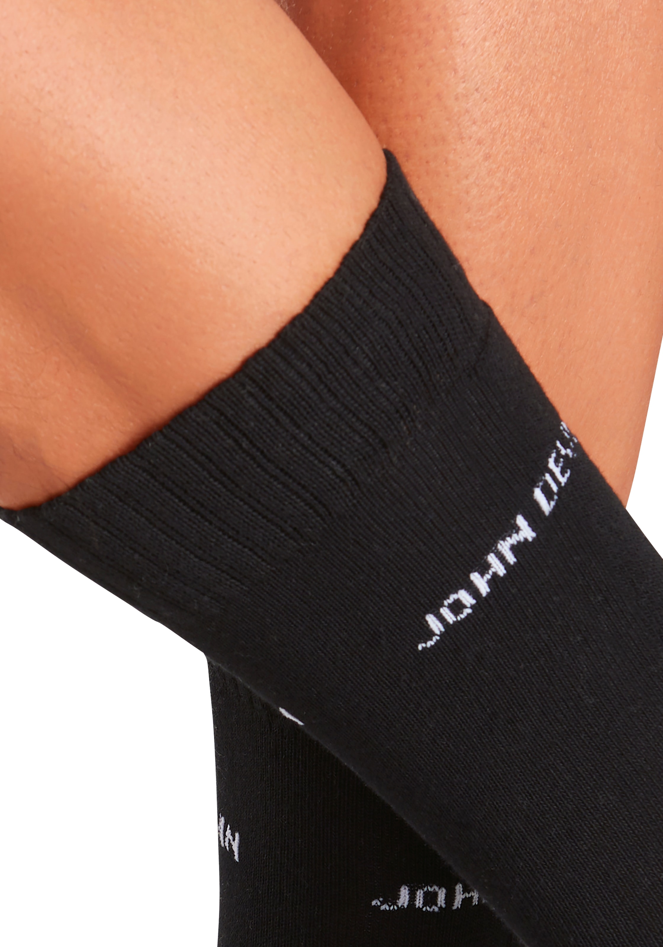 John Devin Funktionssocken, (Packung, 4 Paar), mit Sohlen über Zehen und hoch Fersenplüsch