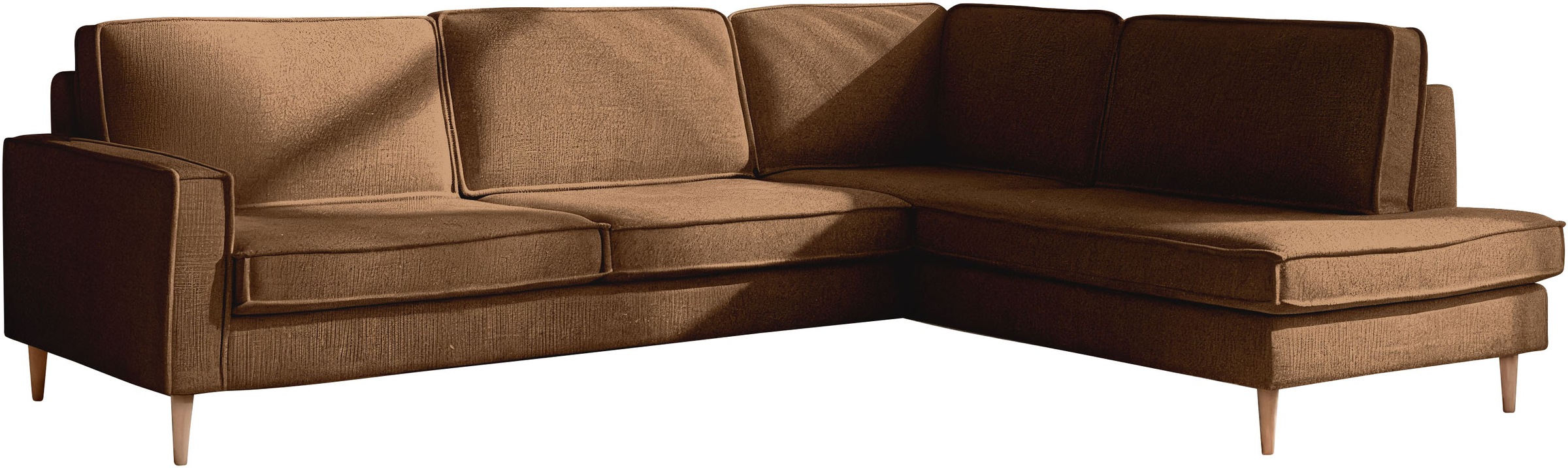 Home affaire Ecksofa "Pinto Skandi, 290 cm, Chenille, Struktur, Ottomane li günstig online kaufen