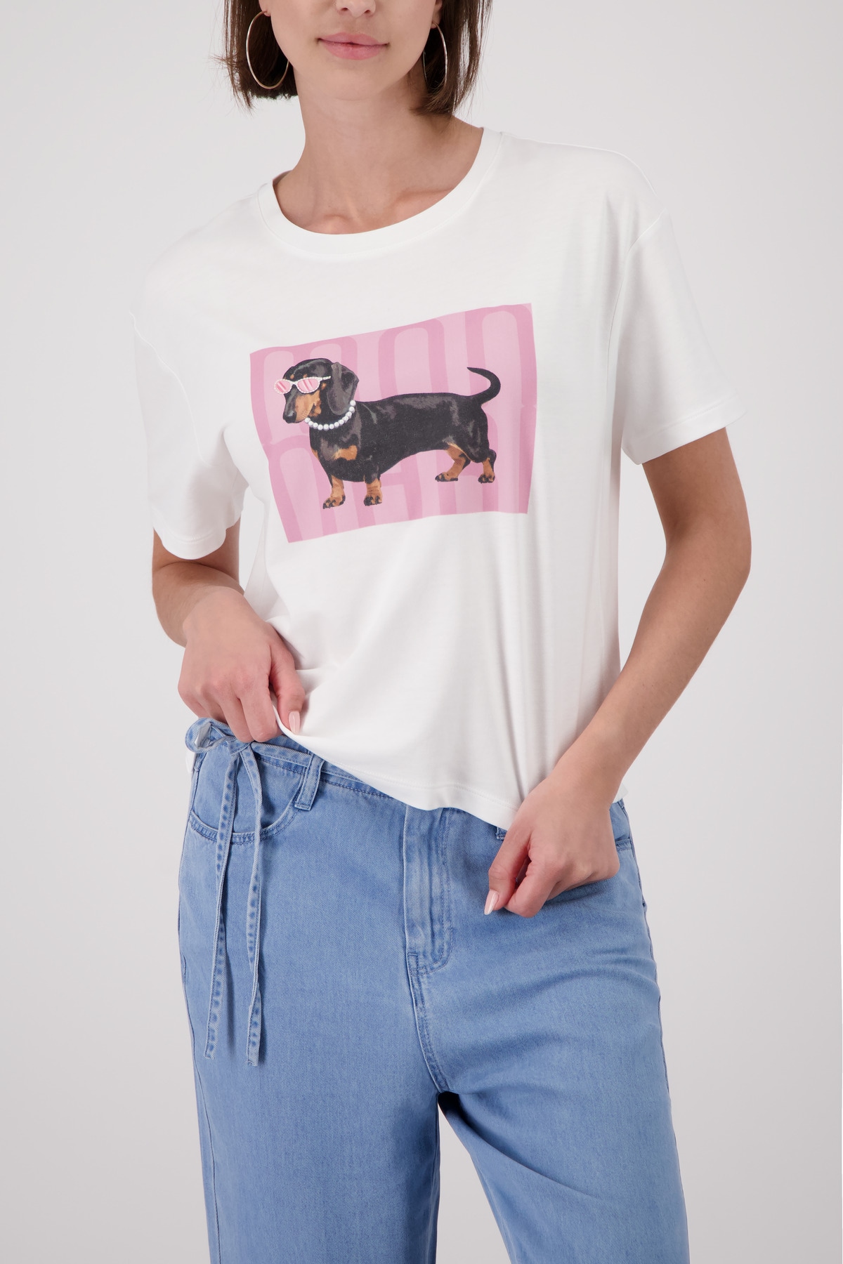 Monari Rundhalsshirt "Shirt Dackel" mit Frontprint