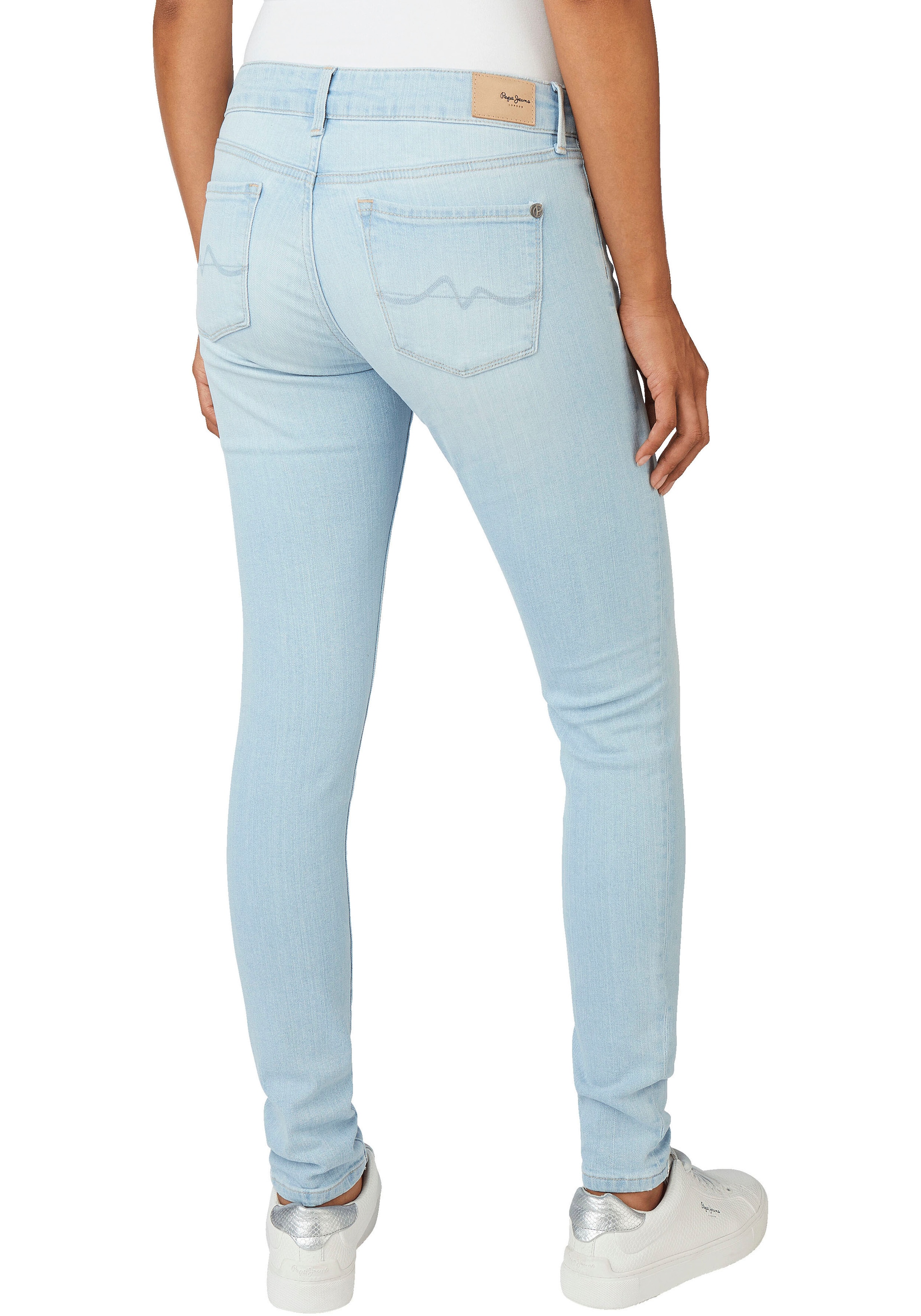 Pepe Jeans mit | im BAUR Stretch-Anteil »SOHO«, 1-Knopf Skinny-fit-Jeans 5-Pocket-Stil Bund und bestellen