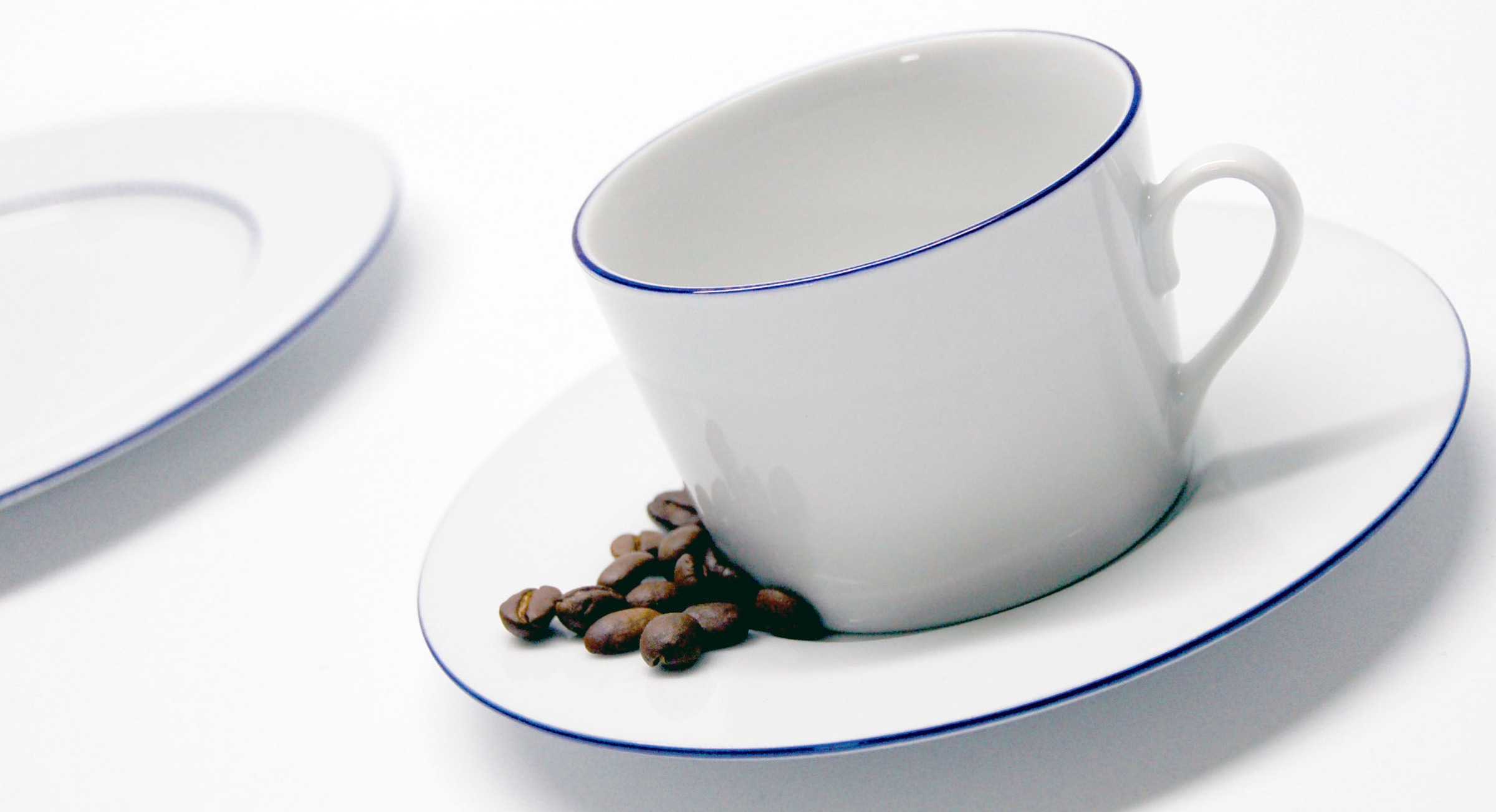 Thumbnail - Retsch Arzberg Kaffeeservice "Geschirr-Set, Service Heike Blaurand" maritimer, blauer Rand, Made in Germany, 18 Teile, f...