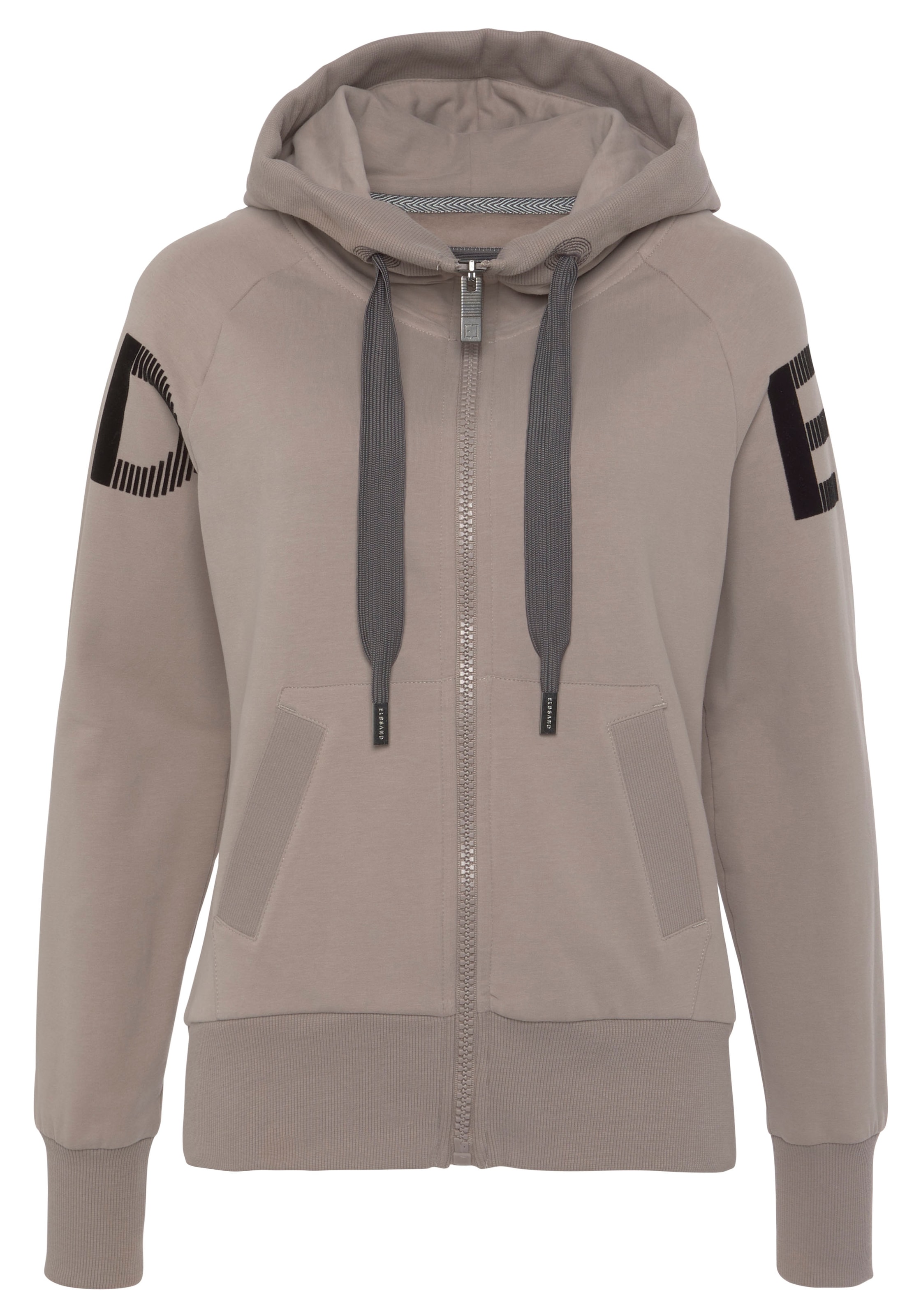 Elbsand Sweatjacke »Kekoa«, mit großem Logodruck hinten, bequeme Freizeitjacke mit Taschen