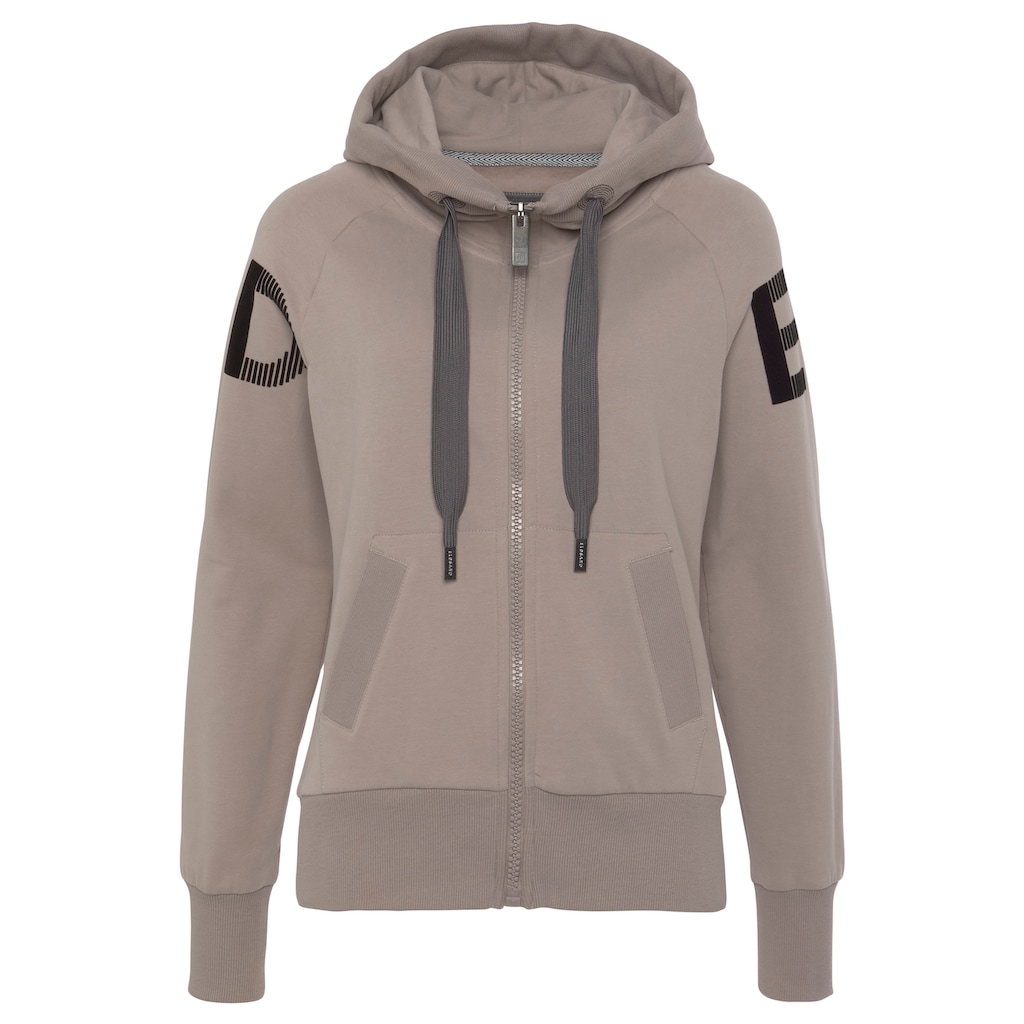 Elbsand Sweatjacke »Kekoa«, mit großem Logodruck hinten, bequeme Freizeitjacke mit Taschen