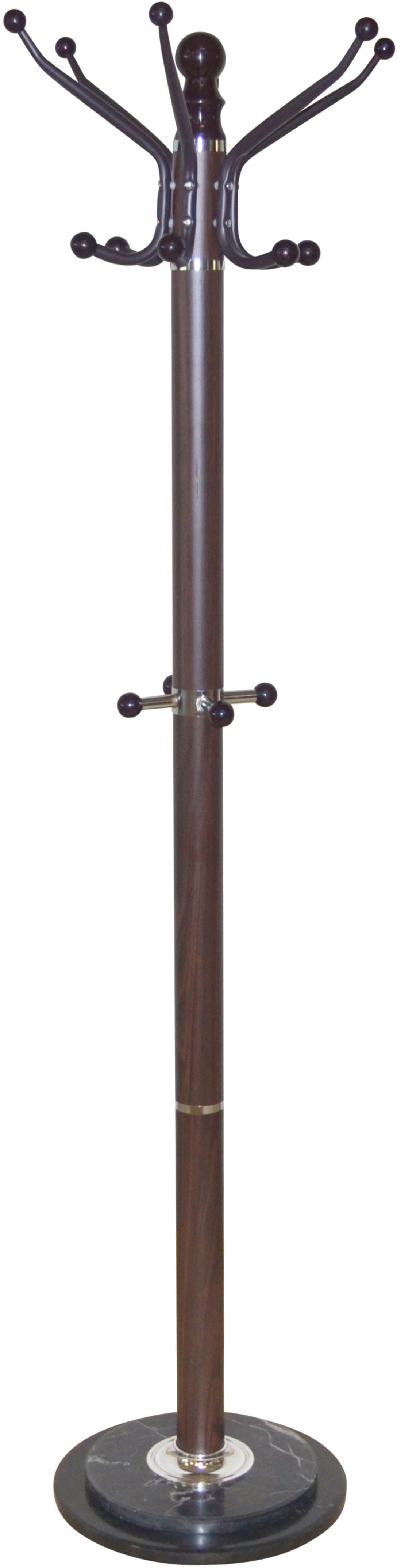 Kleiderständer, H:176cm T:47cm Ø:47cm, braun, HOFMANN LIVING AND MORE, Marmor, Metall, Schlafzimmer, Garderobenständer, Garderobenständer