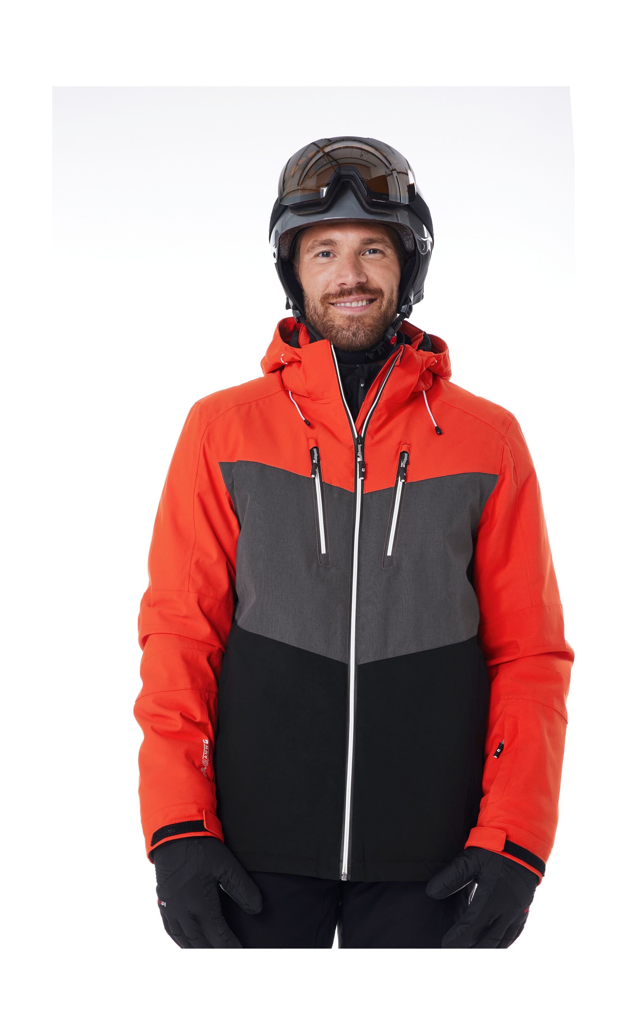 Killtec Skijacke "KSW 45 MN SKI JCKT" Trendige, wasserdichte Skijacke mit abnehmbarer Kapuze und Schneefang