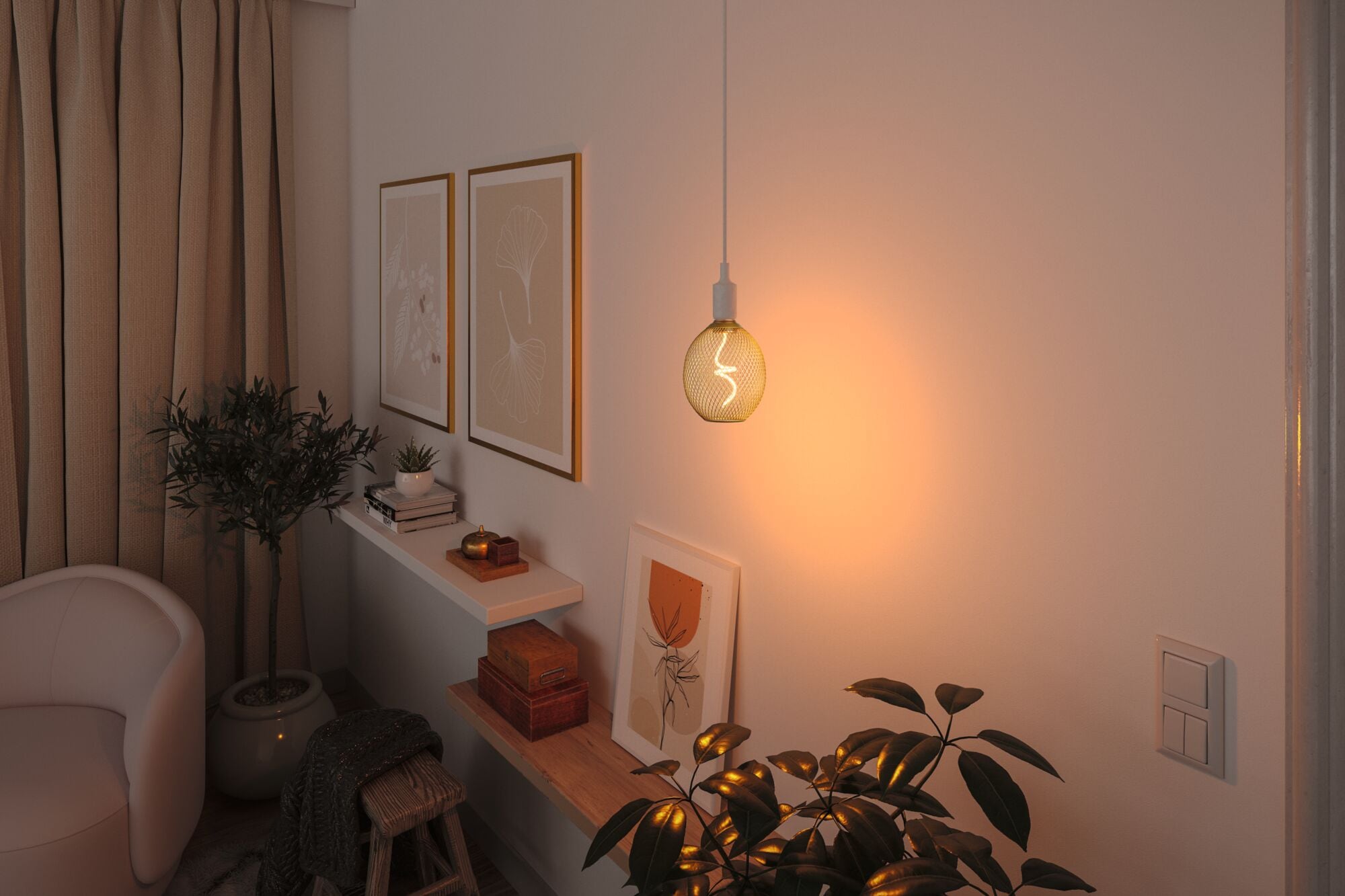 Paulmann LED-Leuchtmittel »Metallic Glow Standard 230V LED Globe dimmbar Messing«, E27, 1 St.