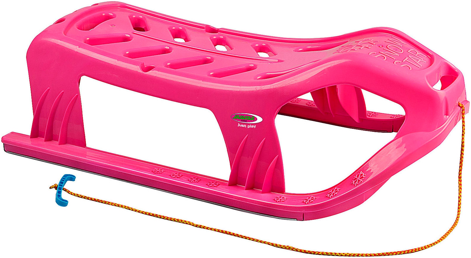 JAMARA Kinder Schlitten "Snow Play Schlitten Snow-Star 90 cm"pink, Kunststoff, B:46cm H:29cm L:90cm, Schlitten, Made in Europe