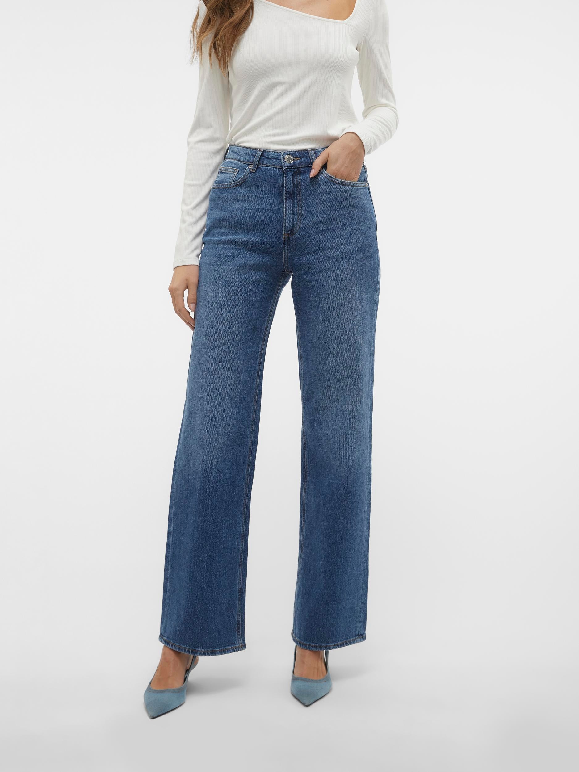 Vero Moda High-waist-Jeans "VMTESSA HR WIDE JEANS RA380 GA NOOS"