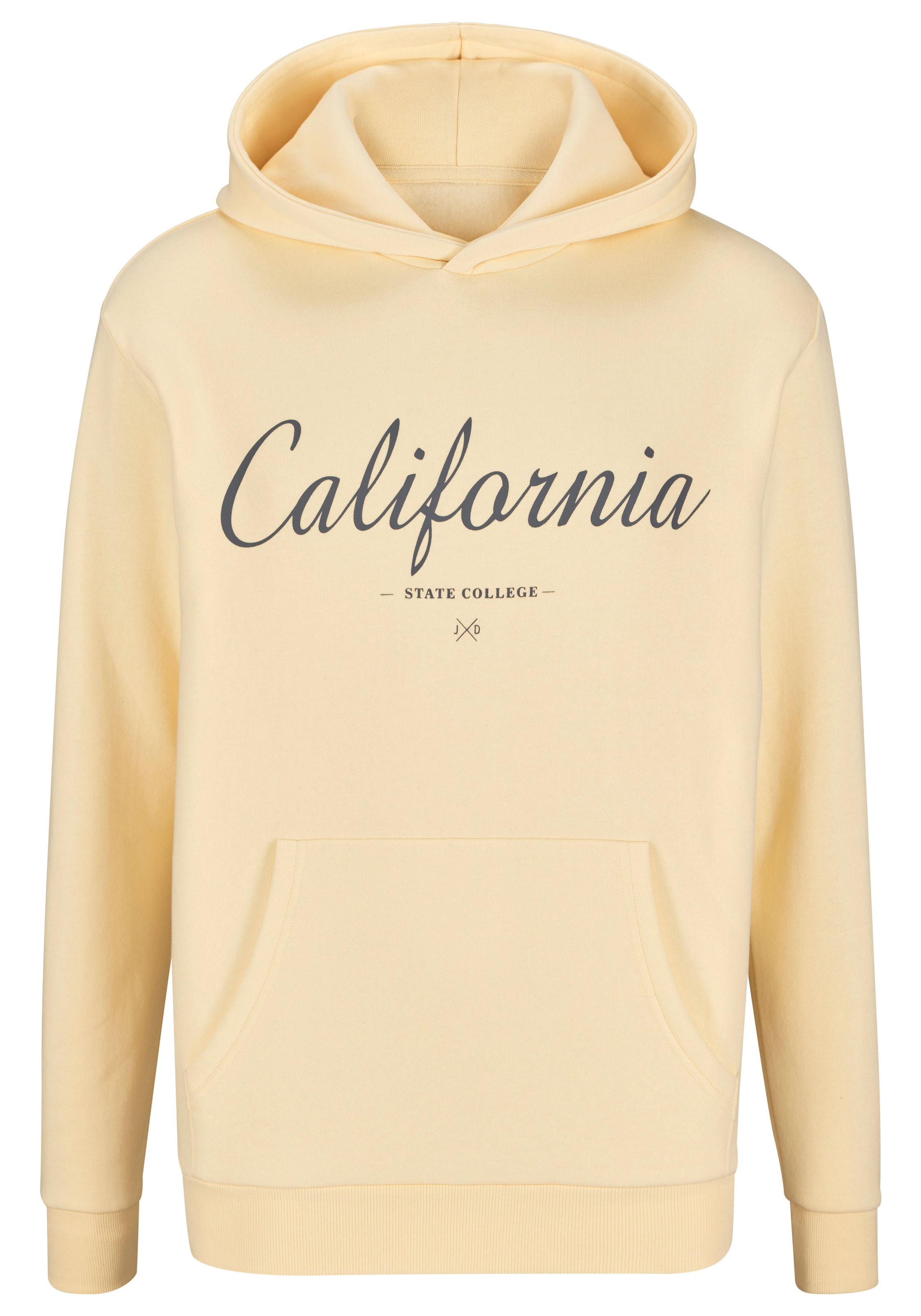 John Devin Hoodie , Sweatshirt mit coolem Druck, aufgesetzter Tasche und Kapuze
