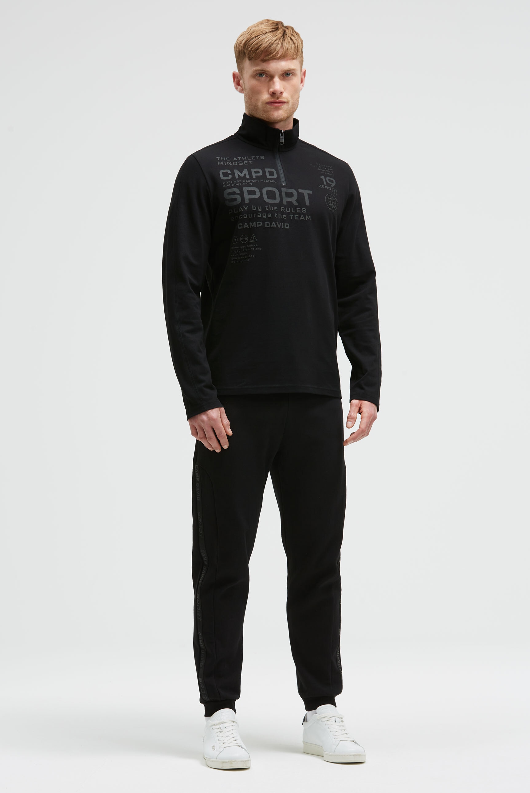 CAMP DAVID Langarmshirt, mit Baumwolle