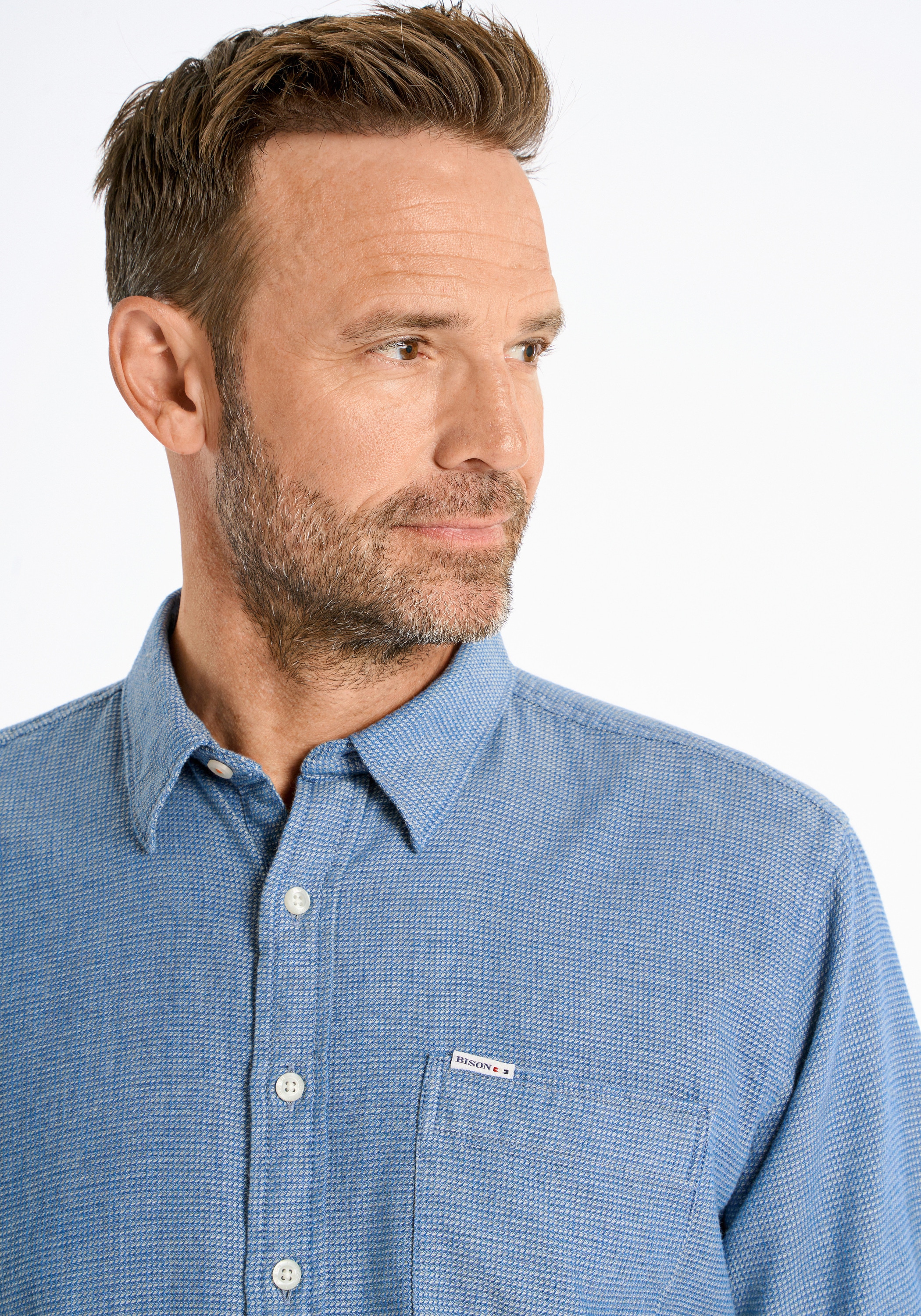 BISON Flanellhemd »Freizeithemd Regular Fit«