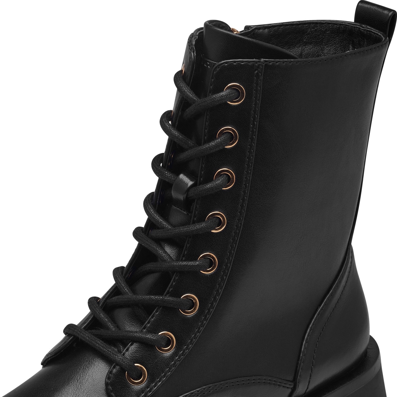 Tamaris Schnürboots, Blockabsatz, Schnürstiefelette, Chunky Boots mit Innenreißverschluss