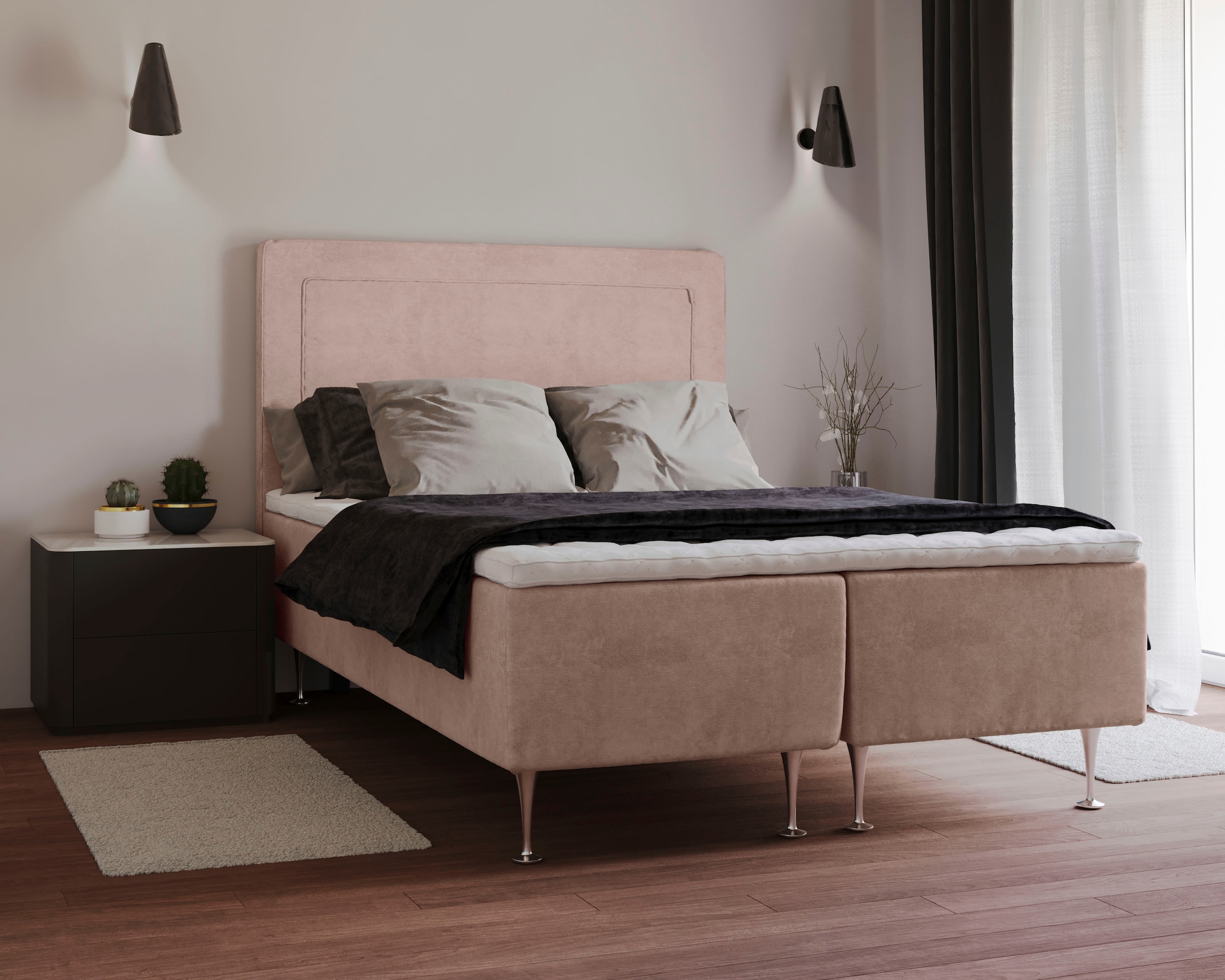 Home affaire Boxspringbett "Hacer" Topper, H2 oder H3 und in Breiten 70,80, günstig online kaufen