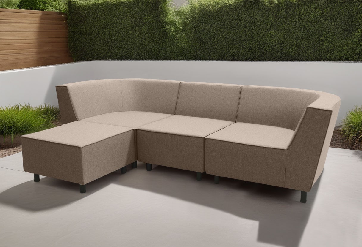 DOMO collection "Sonna, individuell zusammenstellbar L-Form" Gartenlounge-Set oder Einzelelemente, Outdoor