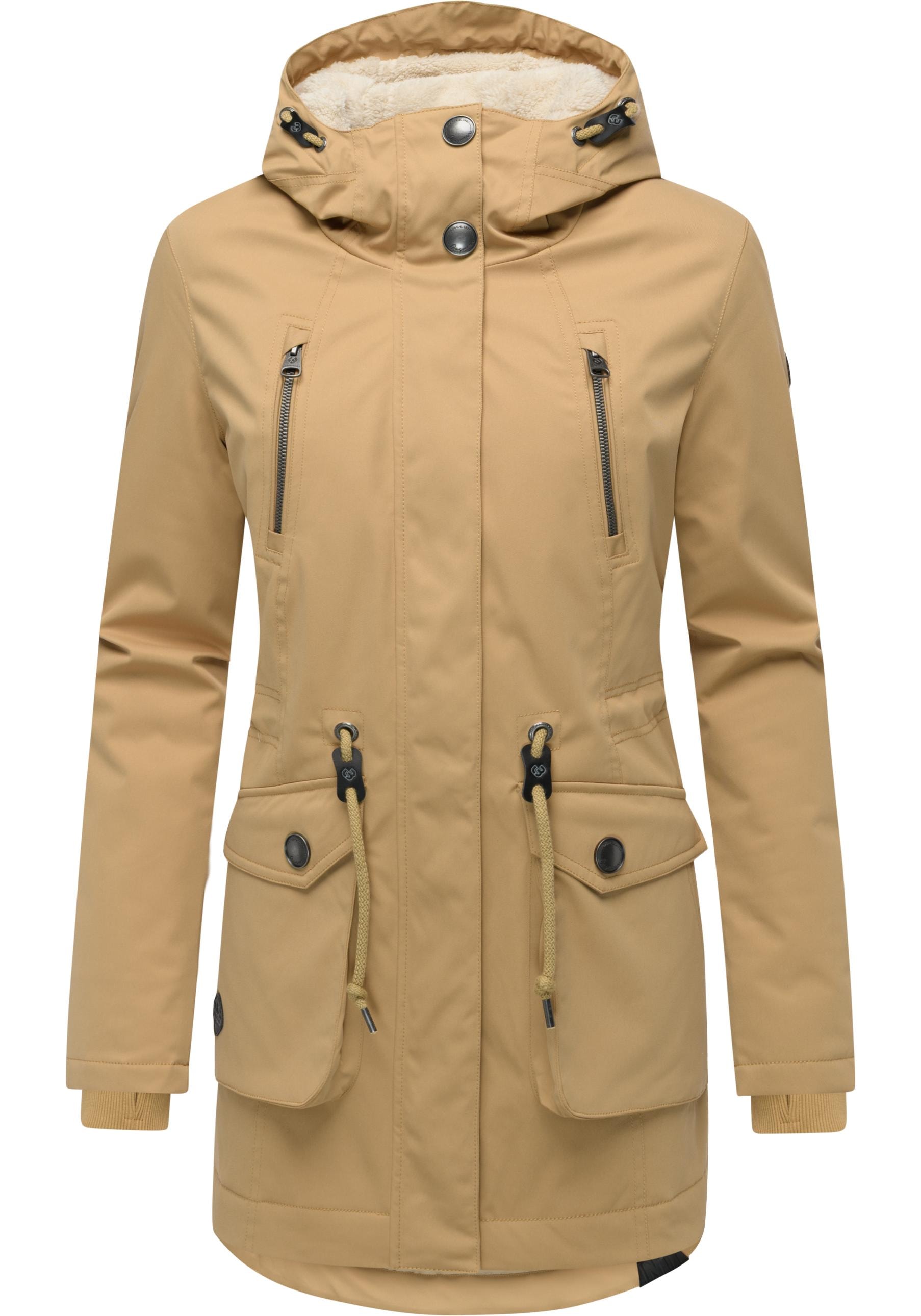 Ragwear Kurzmantel "Ellsa YOUMODO", Winterparka mit auffälligen Taillenzugk günstig online kaufen