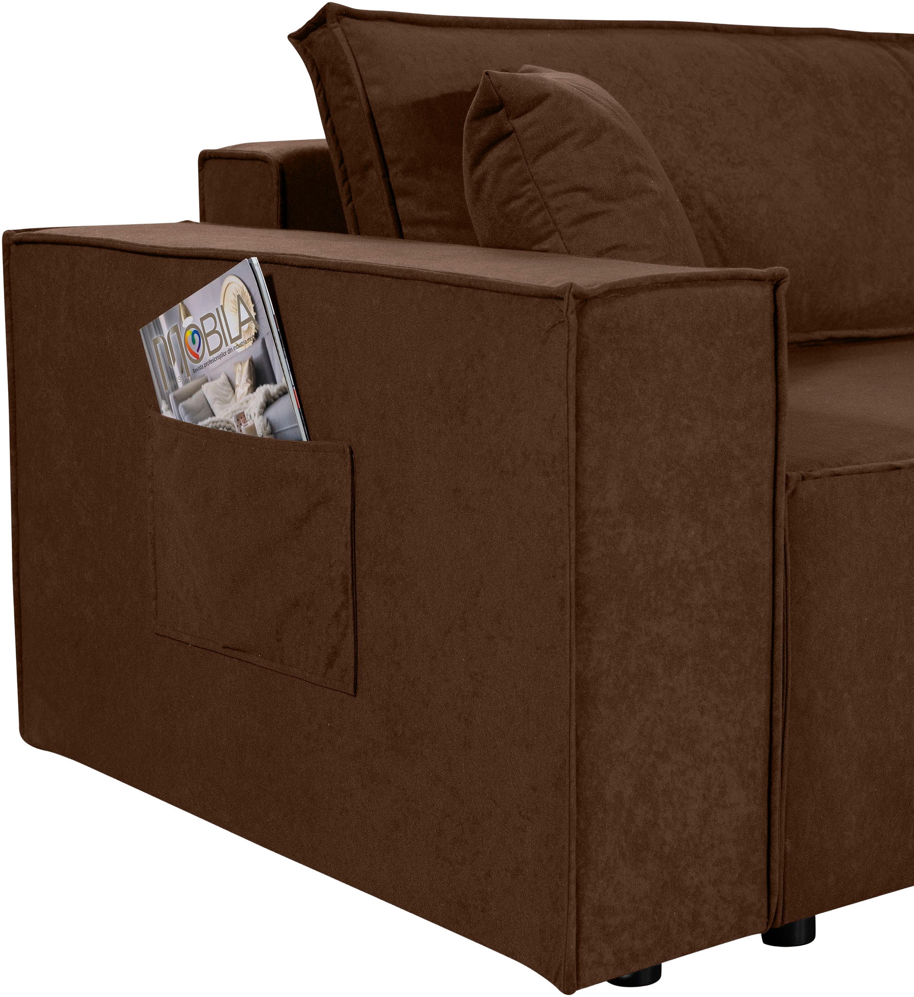 OTTO home Ecksofa »CASSI L-Form, 241cm - OTTO. Verlässliche Qualität.« Schlaffunktion (133/200), Bettkasten, auch in Cord