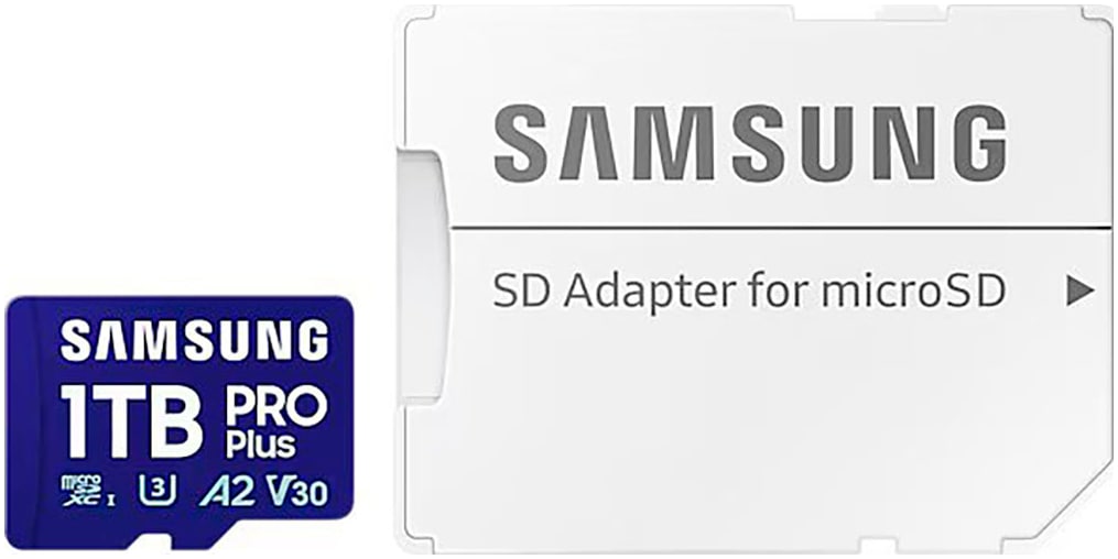 Samsung Speicherkarte »PRO Plus MB-MD1T0S microSDXC 1TB + SD-Adapter«, (UHS-I Class 10 180 MB/s Lesegeschwindigkeit)