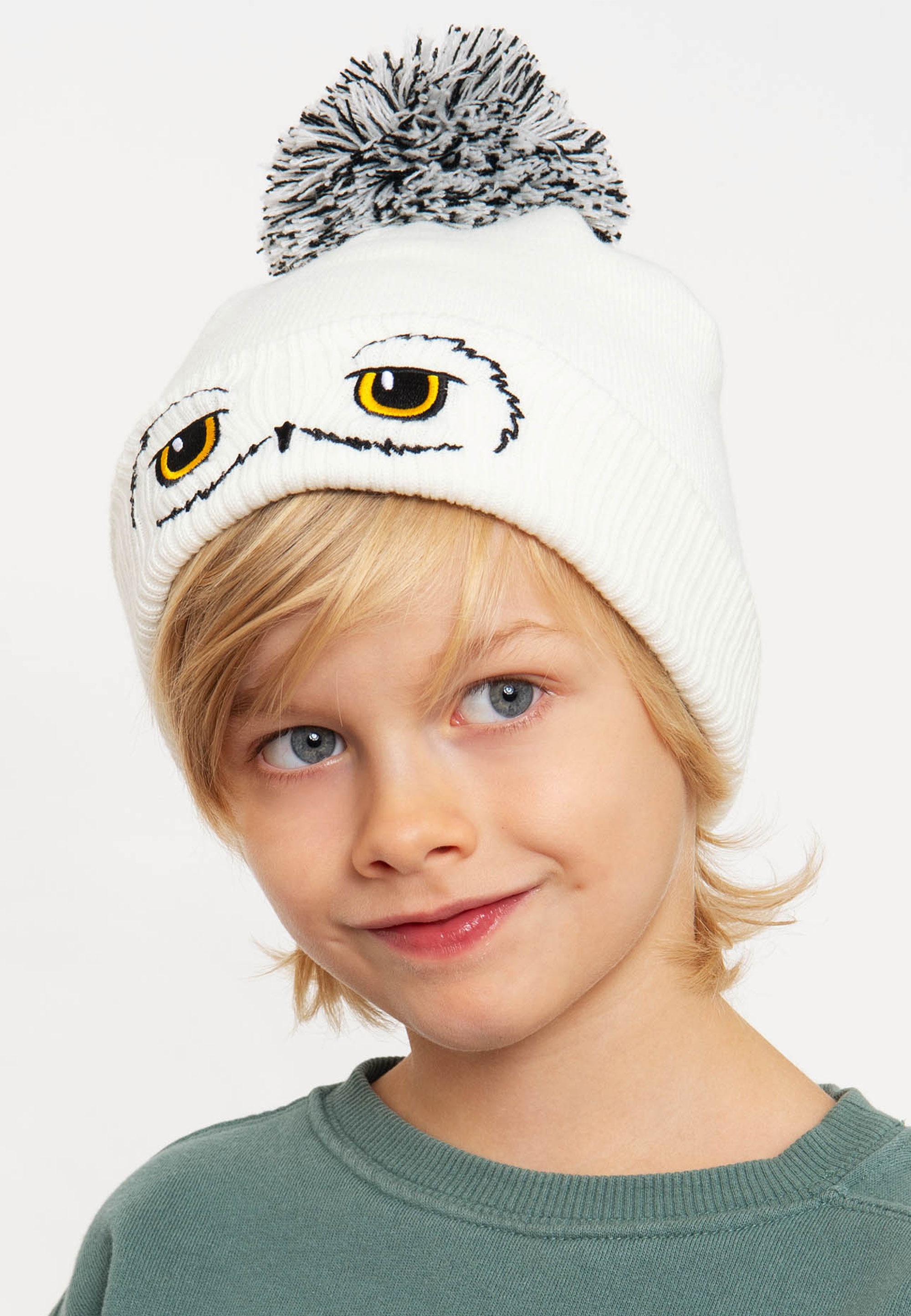 LOGOSHIRT Strickmütze »Harry Potter - Hedwig«, mit lizenzierter Stickerei