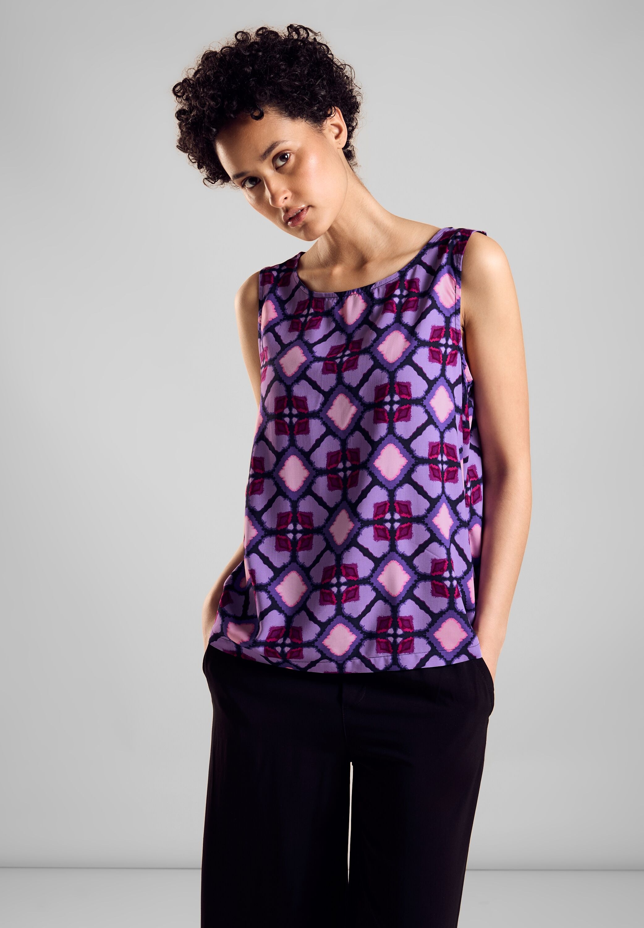 STREET ONE Blusentop mit All-Over Print günstig online kaufen