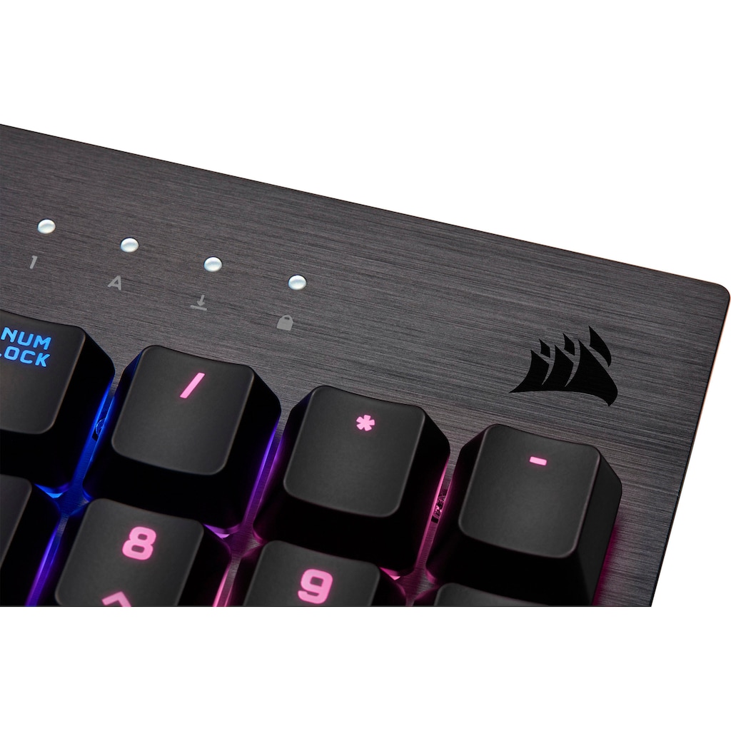 Corsair Gaming-Tastatur »K60 RGB PRO Low Profile«, (Ziffernblock-ausklappbare Füße)