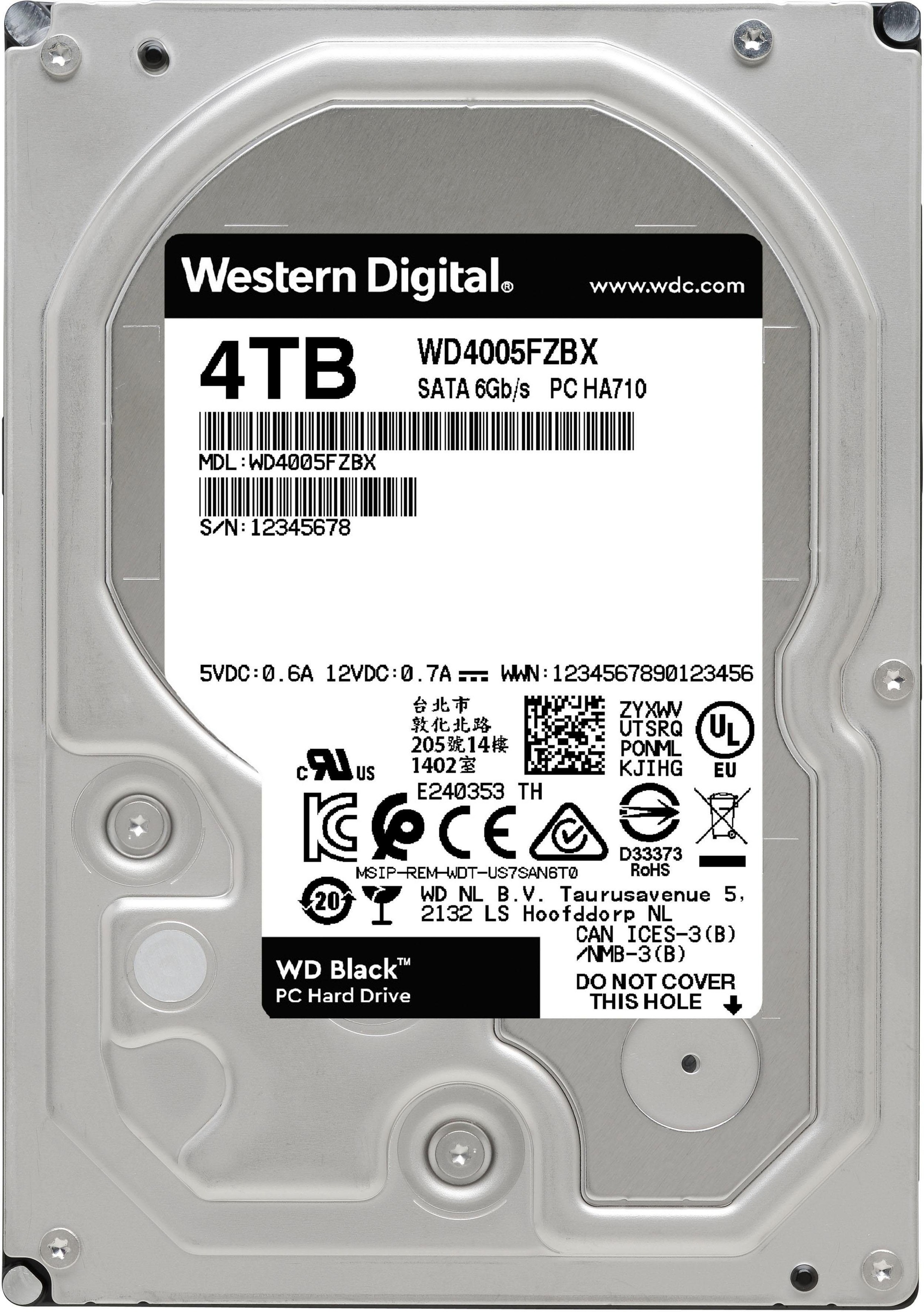 Western Digital interne HDD-Festplatte »WD_Black«, 3,5 Zoll, Anschluss SATA III, Bulk