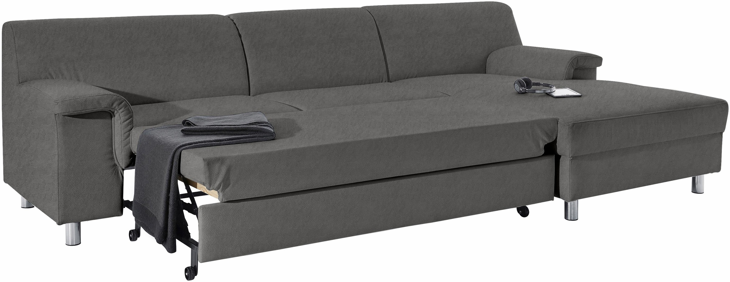 DOMO collection Ecksofa "Jamie, modern und elegant, Fußhöhe 9cm, L-Form," w günstig online kaufen