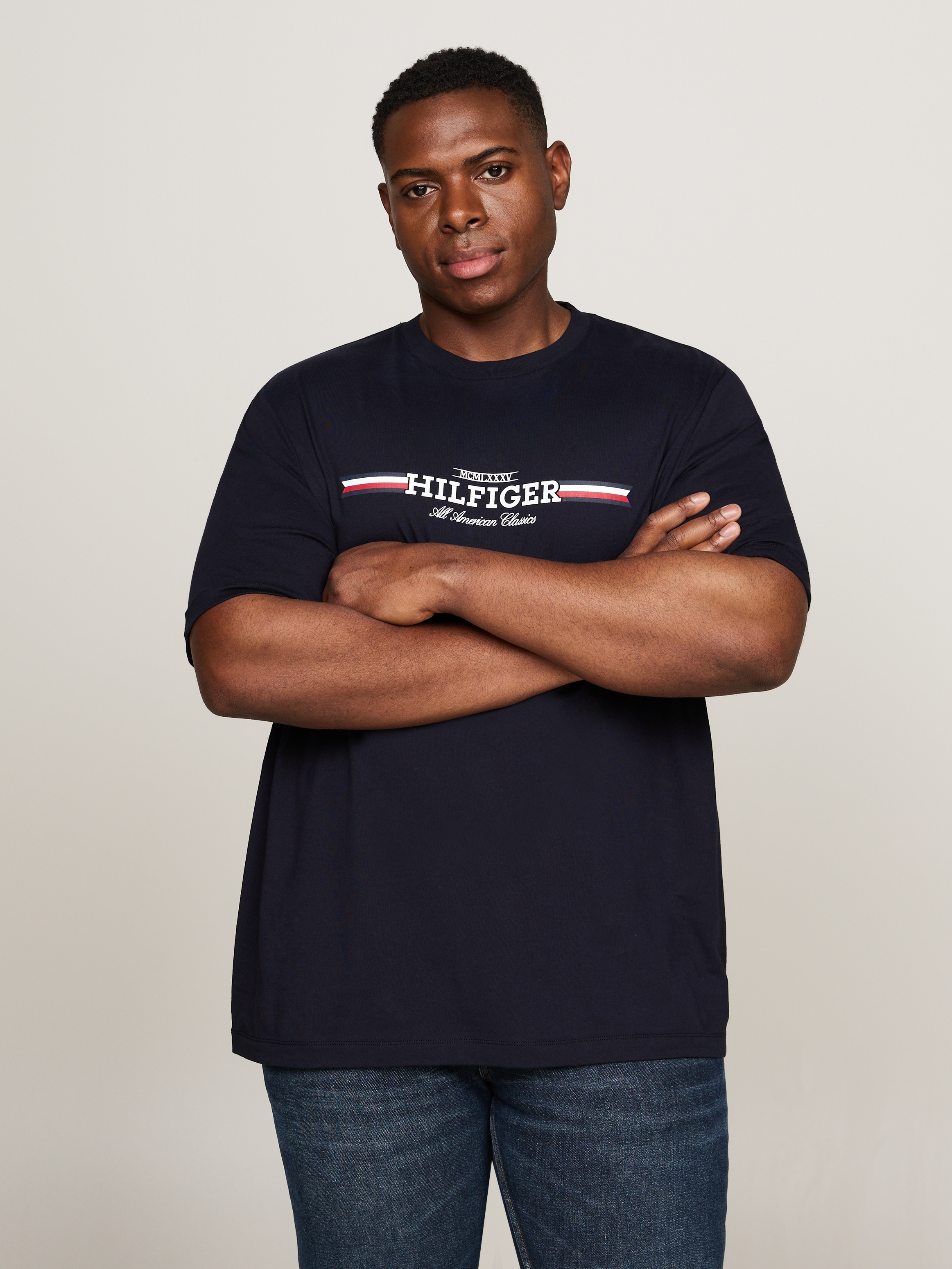 Tommy Hilfiger Big & Tall Kurzarmshirt "BT-HILFIGER CHEST STRIPE TEE-B", Au günstig online kaufen