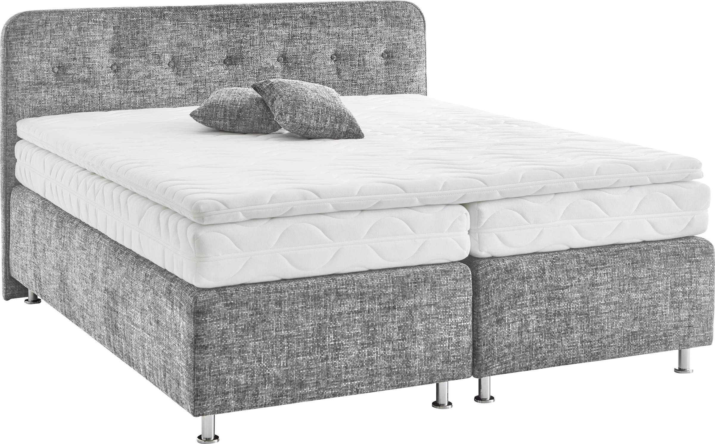 Westfalia Schlafkomfort Boxspringbett »Sapporo«, Inkl. Zierkissen, wählbar in H2, H3 & H4