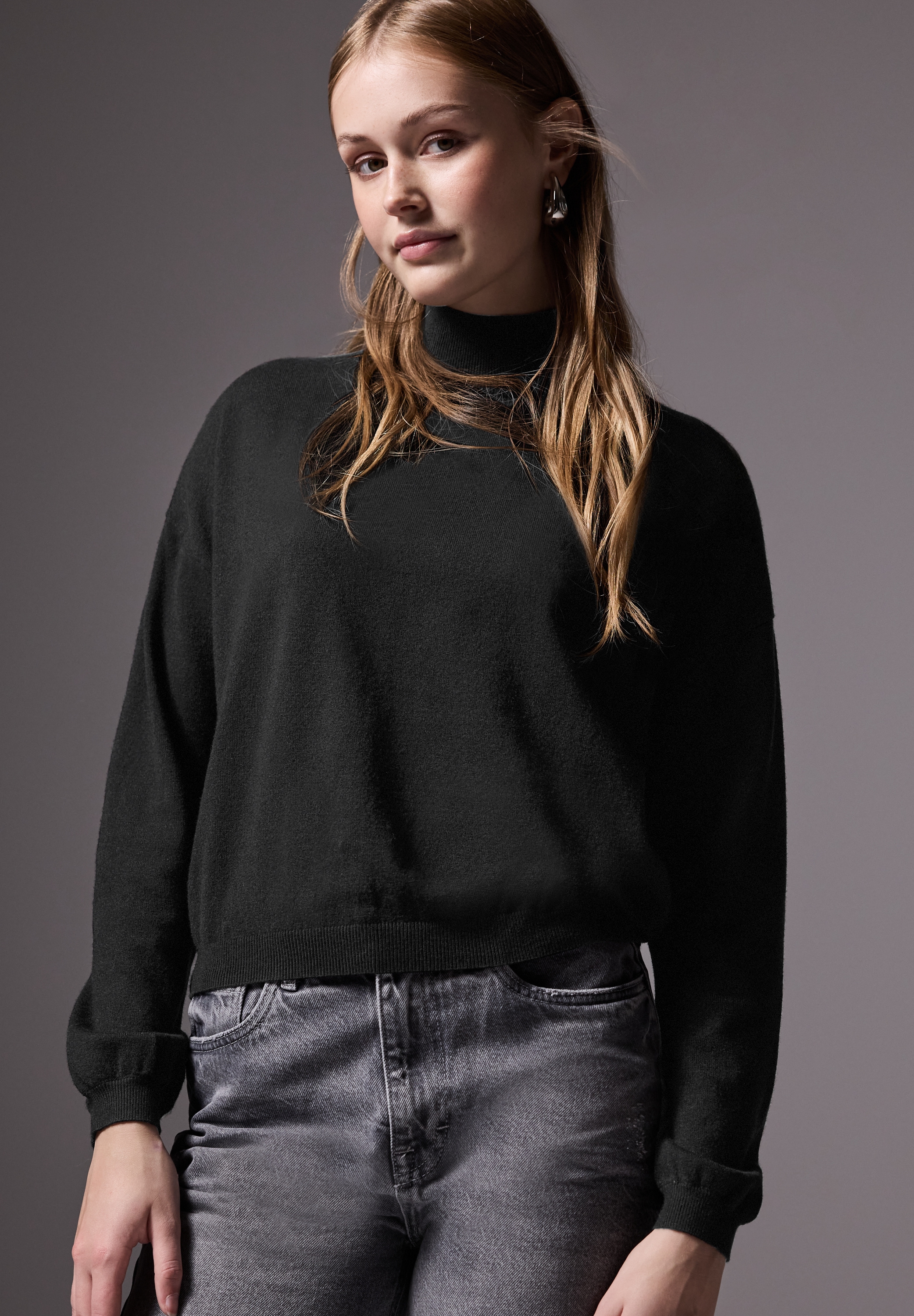 STREET ONE STUDIO Strickpullover mit Elastiksaum