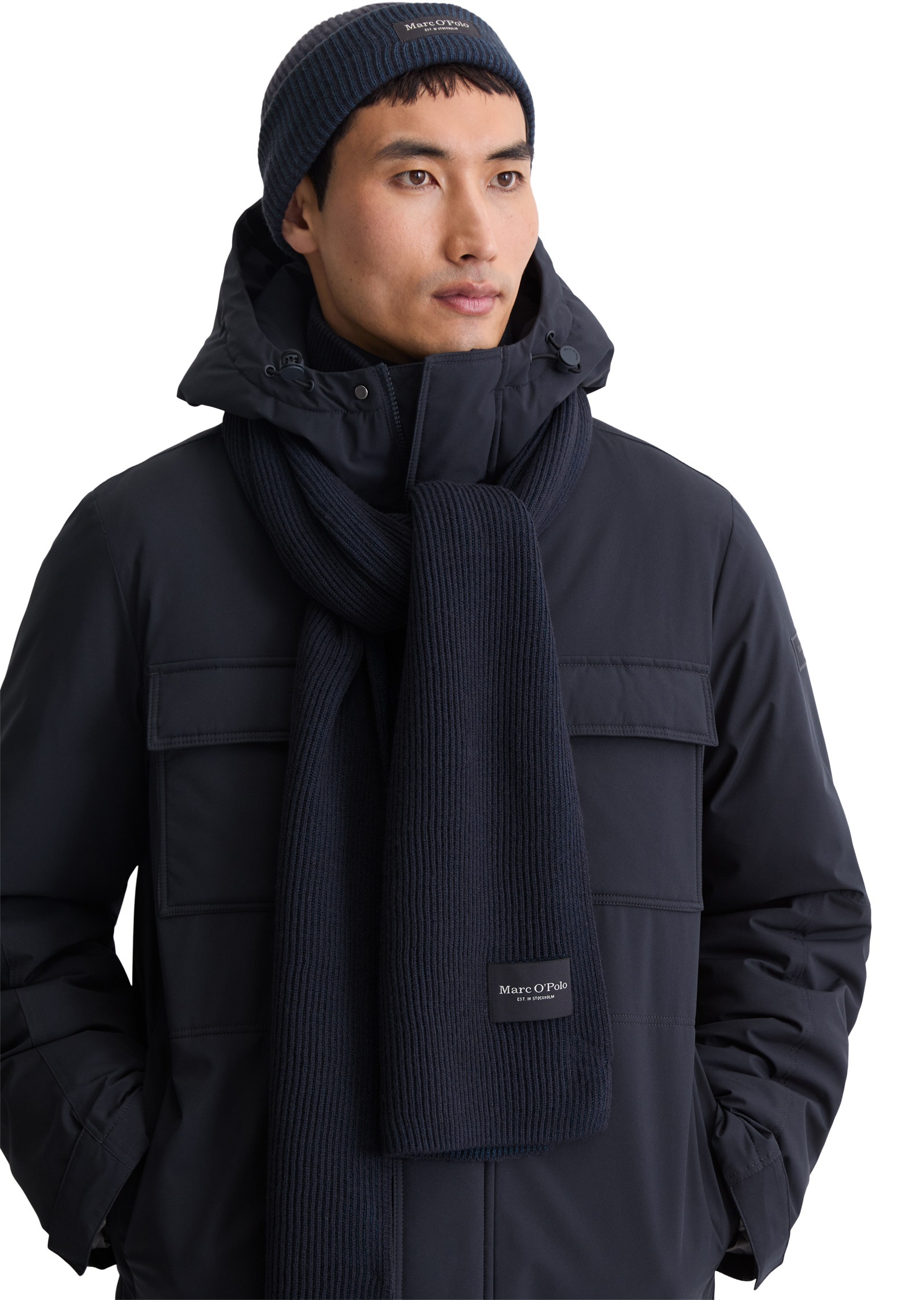 Thumbnail - Marc OPolo Schal "aus Bio-Baumwoll-Schafwoll-Mix"