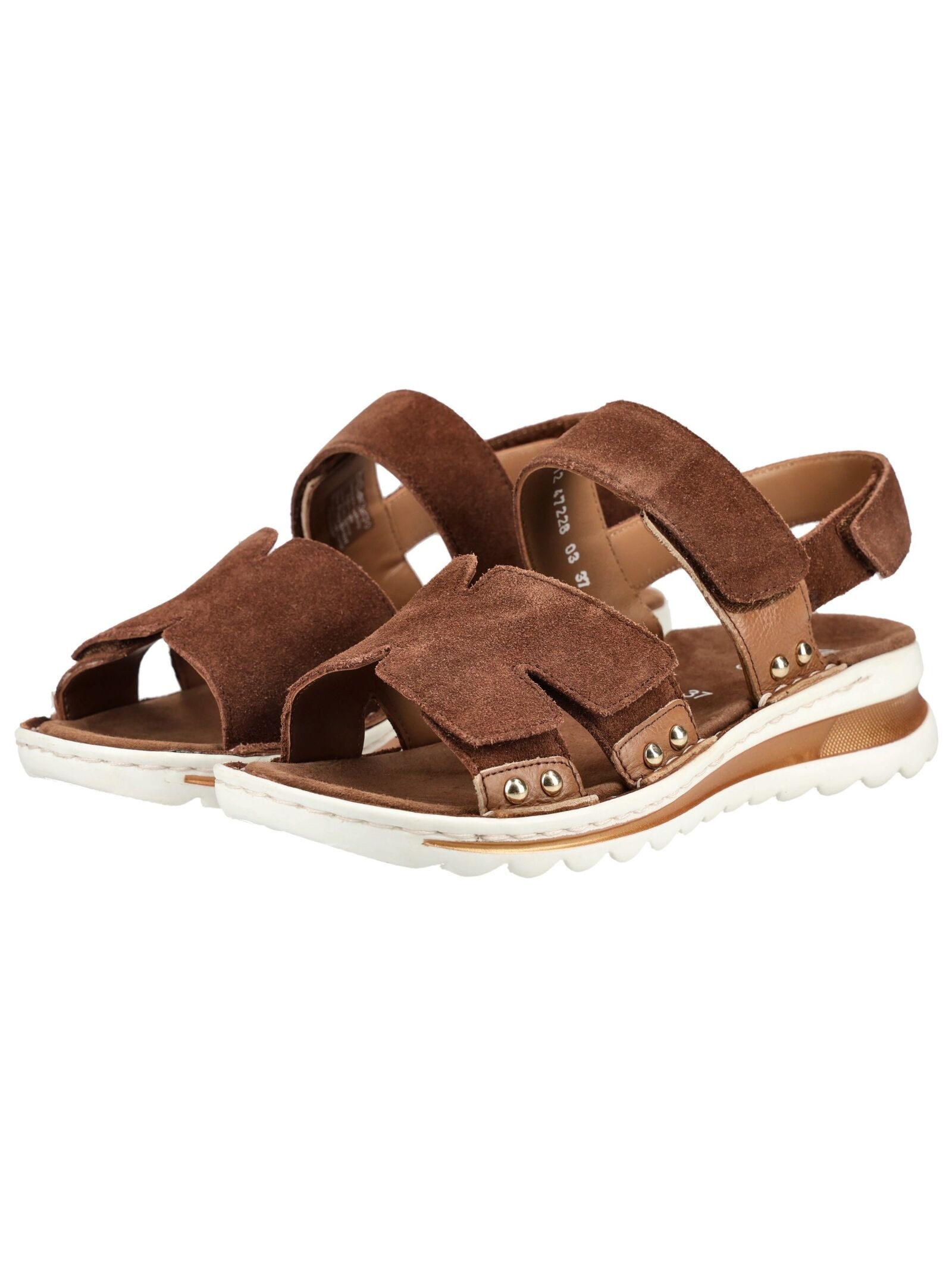 Riemchensandale ARA "Ara Sandalen Veloursleder", Damen, Gr. 41, braun, Veloursleder, Schuhe Riemchensandale 3