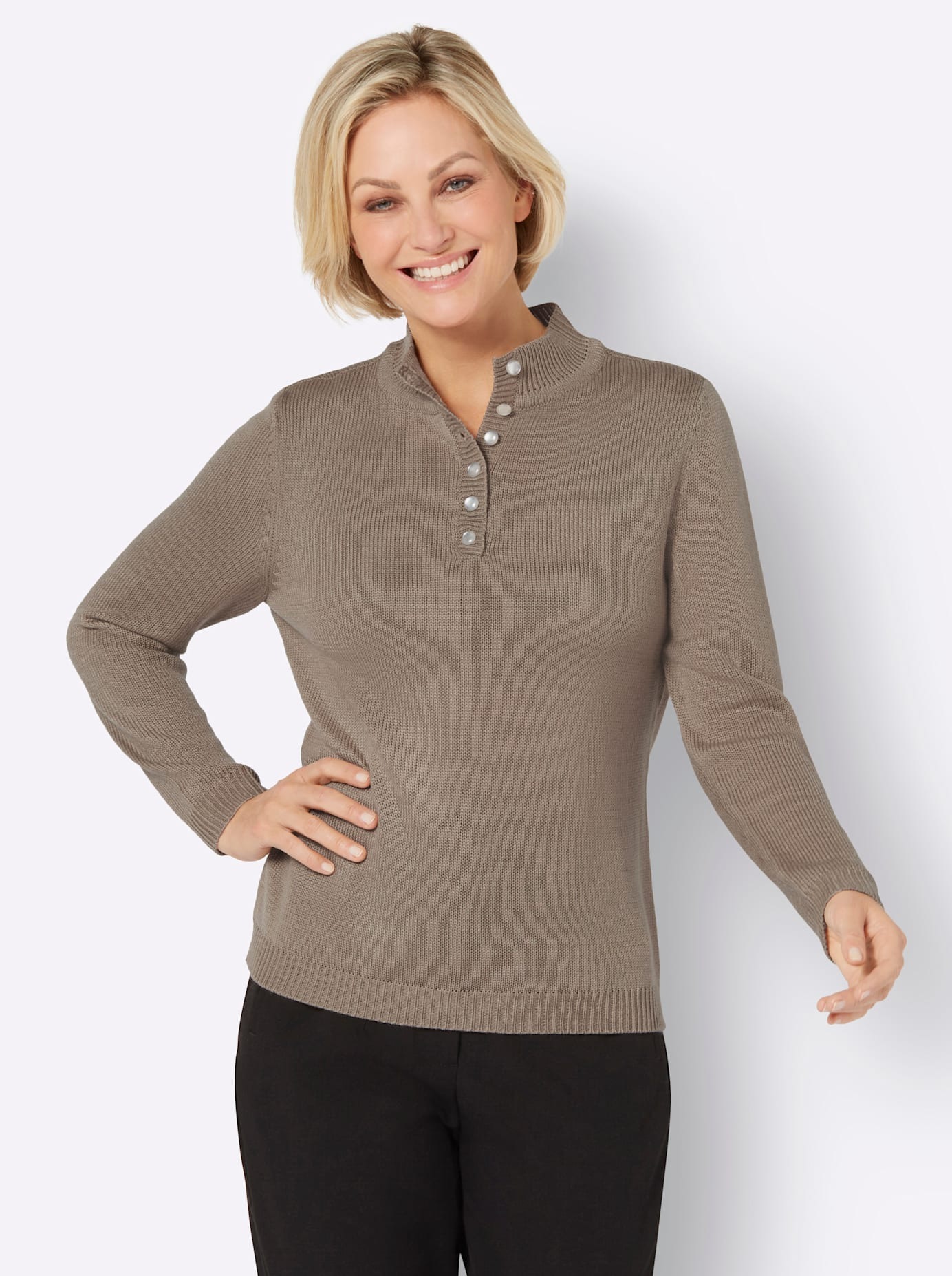 Classic Basics Stehkragenpullover "Stehkragen-Pullover" günstig online kaufen