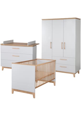 Babyzimmer-Komplettset »Caro«, (Set, 3 St., Kinderbett, Schrank, Wickelkommode)