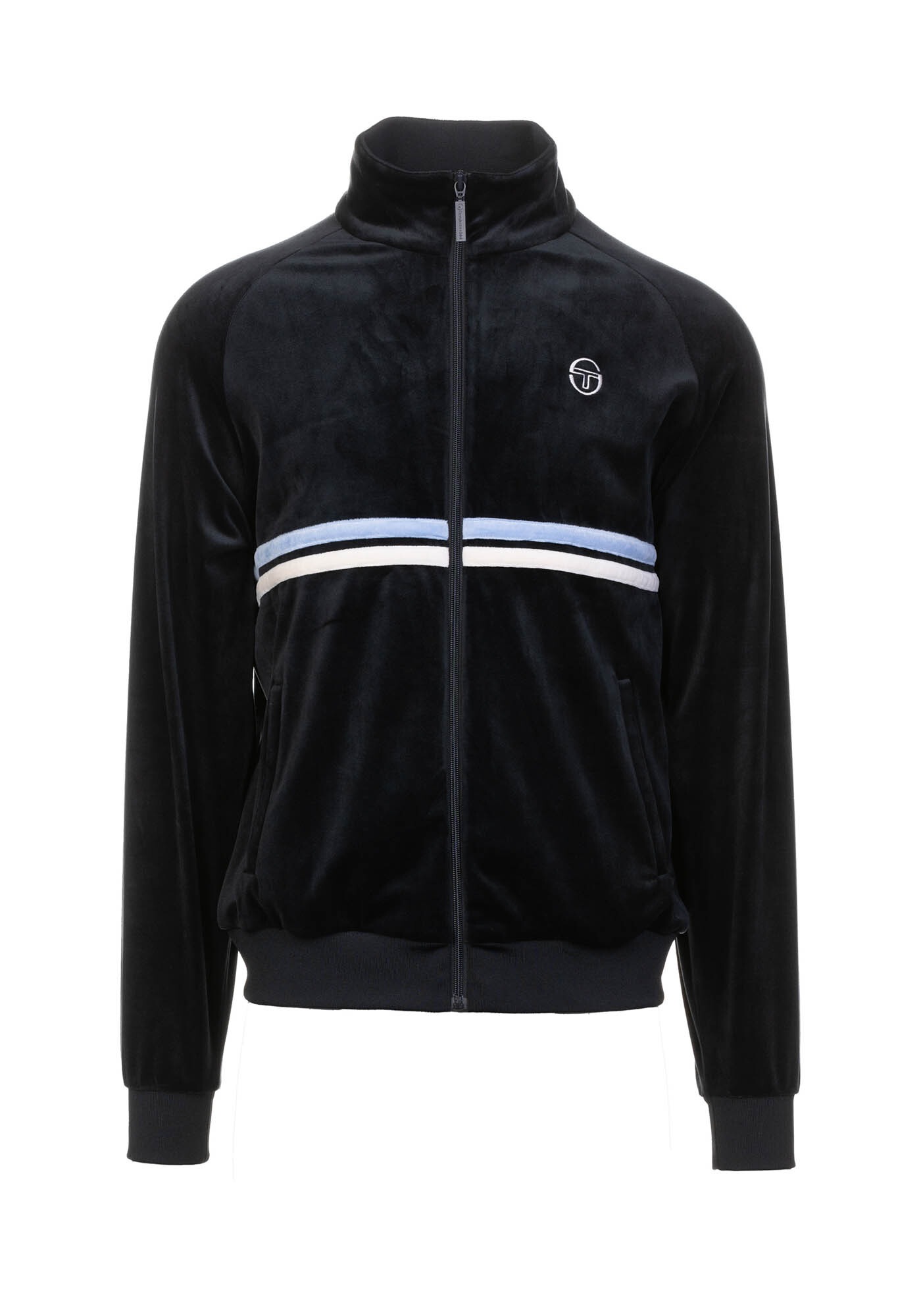 Sergio Tacchini Trainingsjacke "DALLAS 024 VELOUR TRACKTOP Herren", ohne Kapuze, Trainingsjacke Herren, leichte Jacke, V