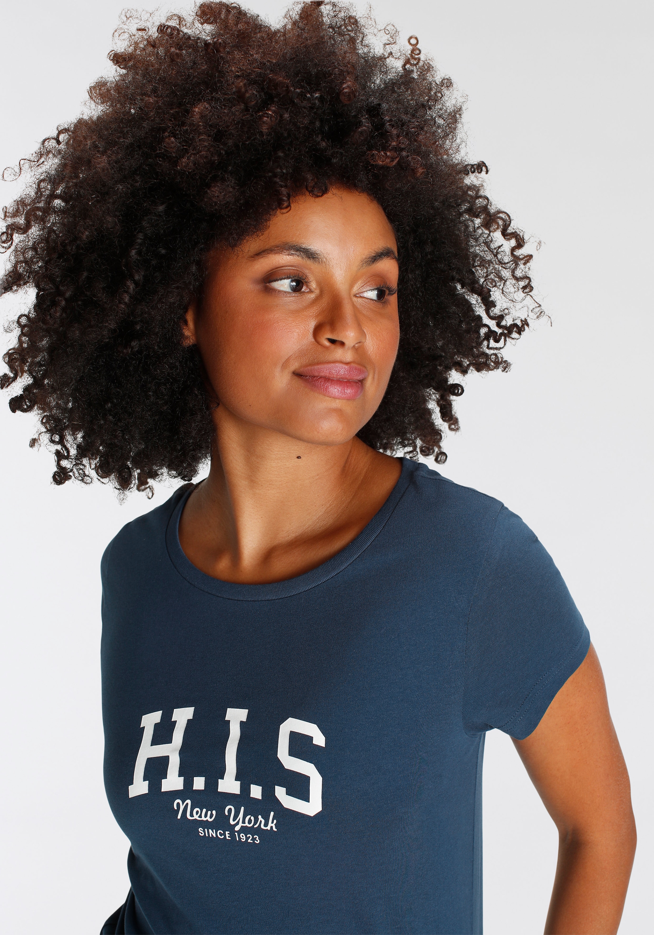 H.I.S T-Shirt, bedruckt, für die Freizeit, aus Baumwolle