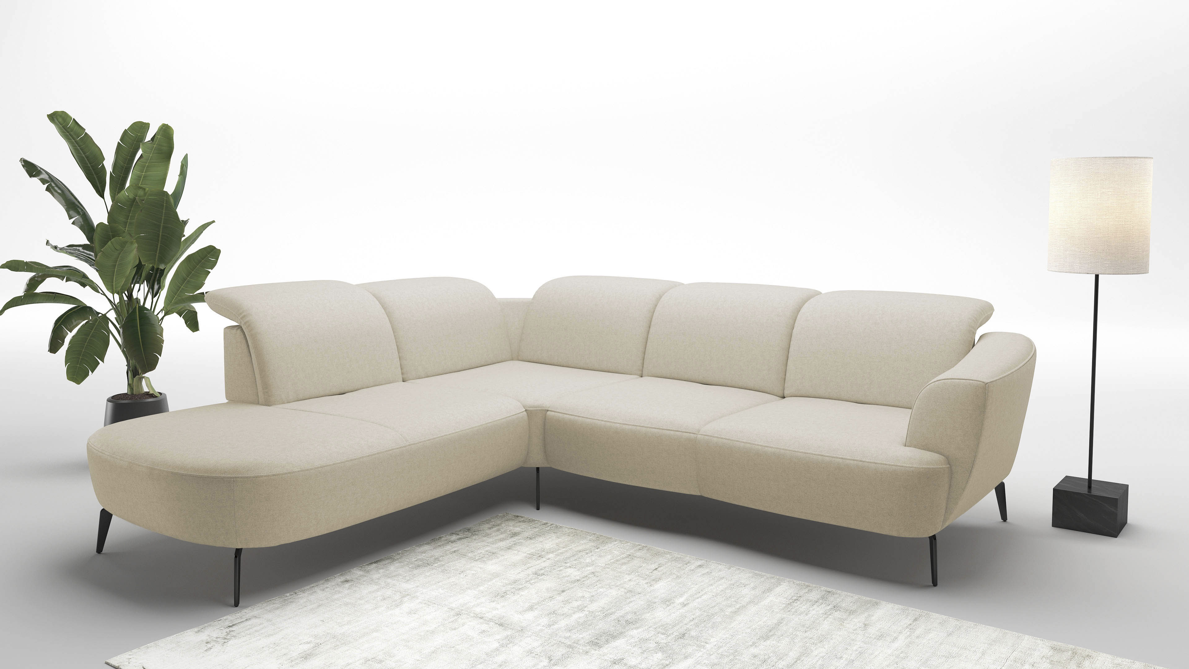 sit&more Ecksofa "Zoe" ink.Sitztiefenverstellung, wahlweise mit Kopfteilverstellung