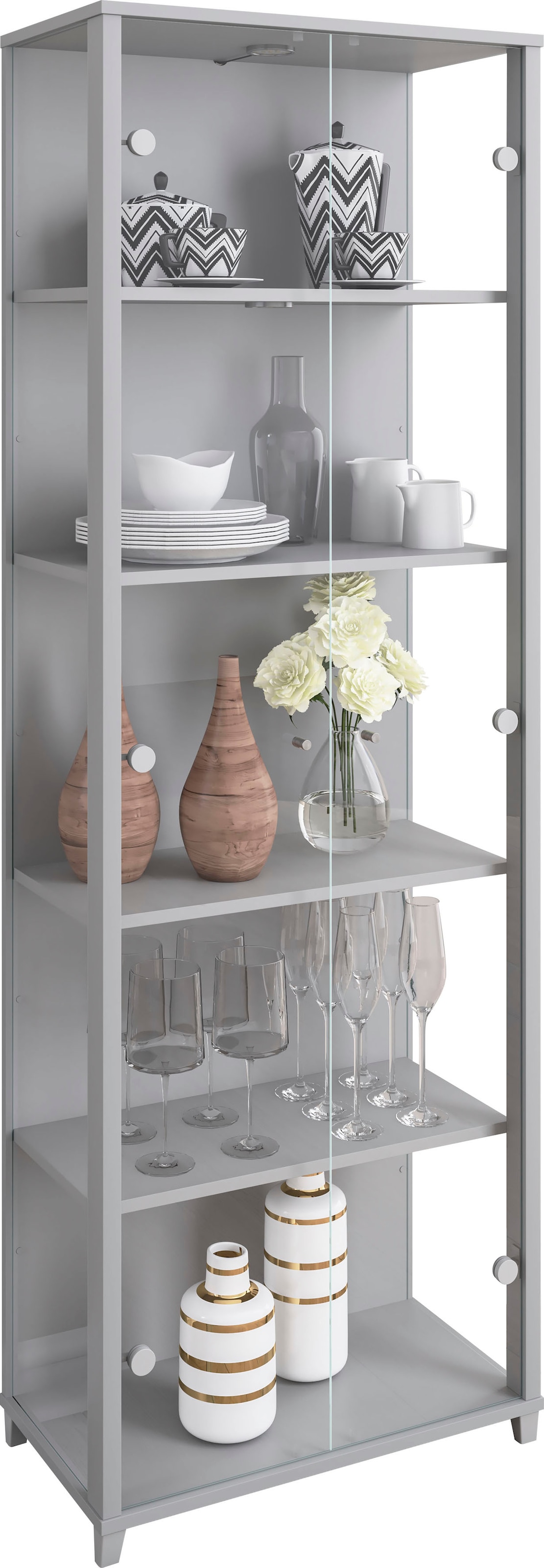 fif möbel Vitrine "OPTIMA", Standvitrine, Vitrinenschrank, Glasvitrine, Sam günstig online kaufen