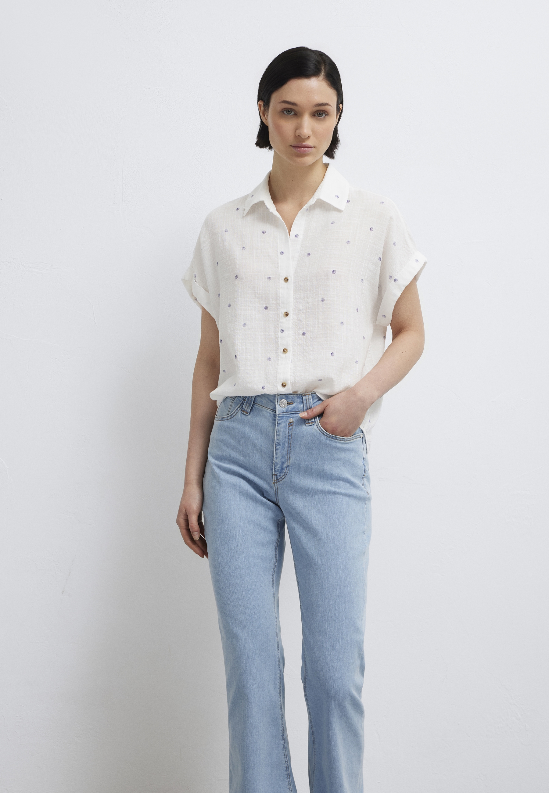 Mavi Kurzarmbluse »SHORT SLEEVE WOVEN SHIRT« Bluse kurzarm