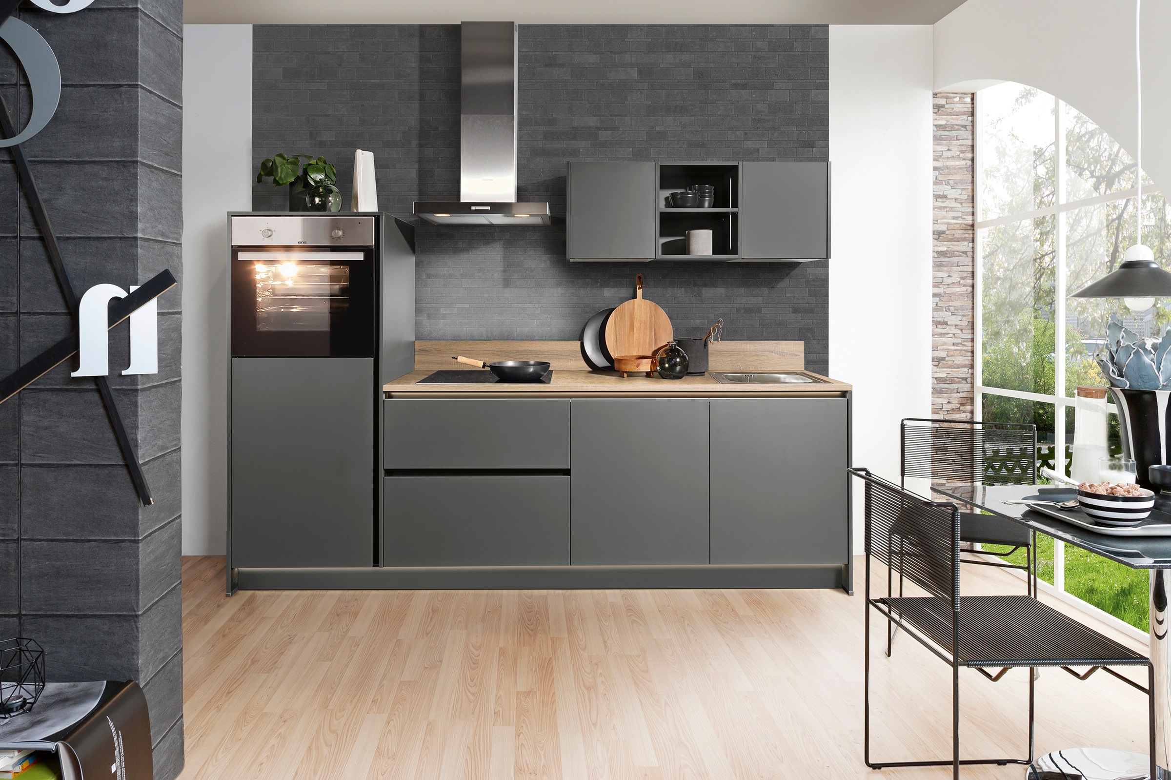 KOCHSTATION Küche "KS-Sakura, vormontiert, mit Vollauszügen und höhenverste günstig online kaufen