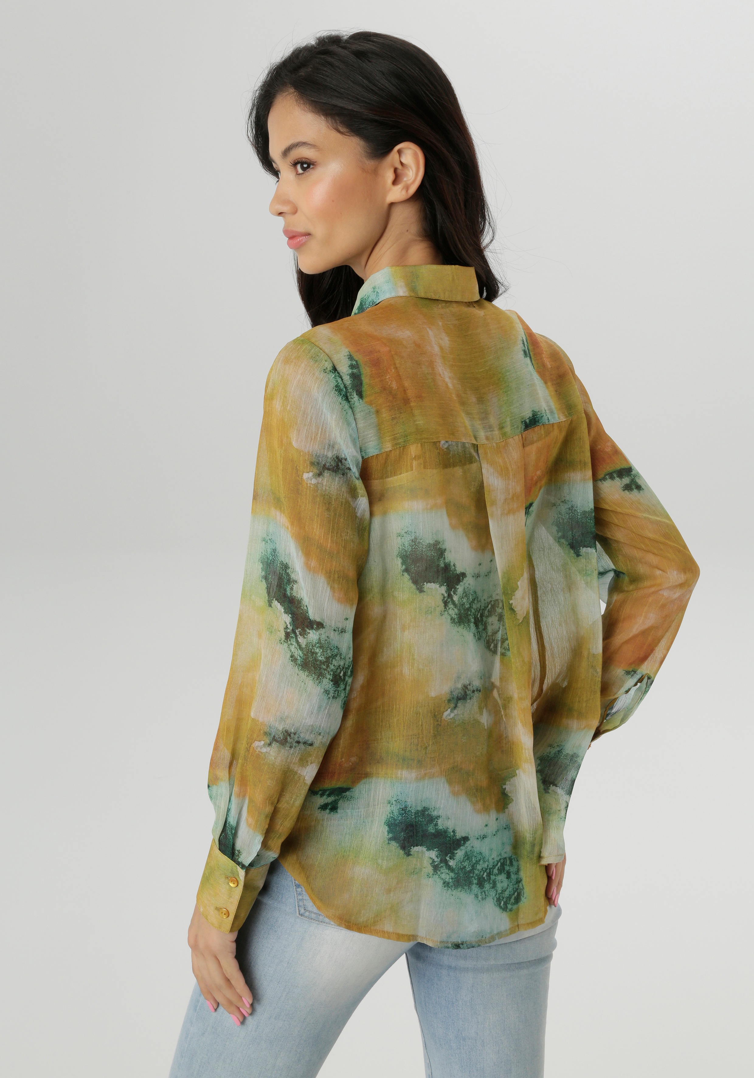 Thumbnail - Aniston SELECTED Hemdbluse aus leicht transparentem Chiffon - NEUE KOLLEKTION