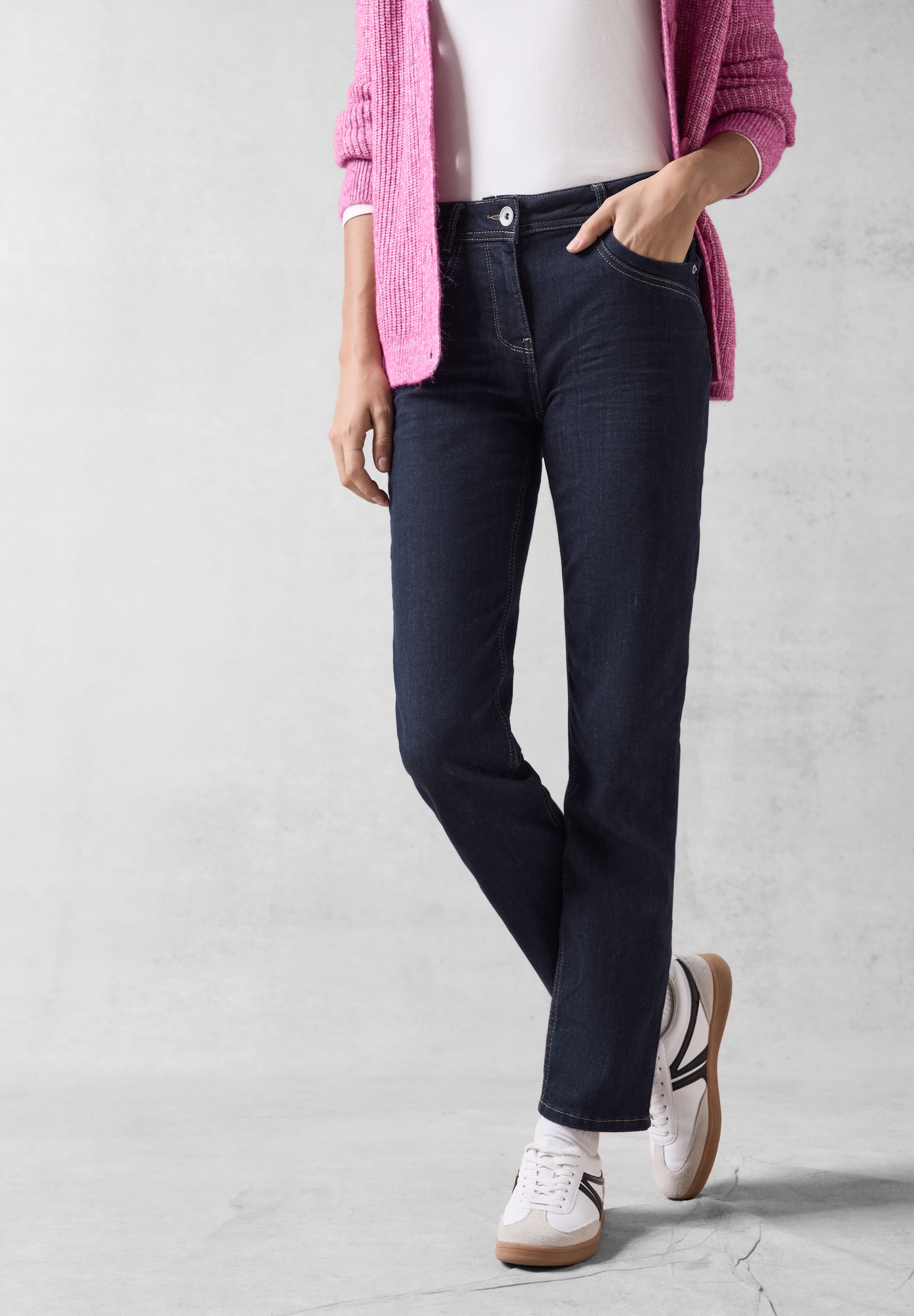 Cecil Gerade Jeans, High Waist