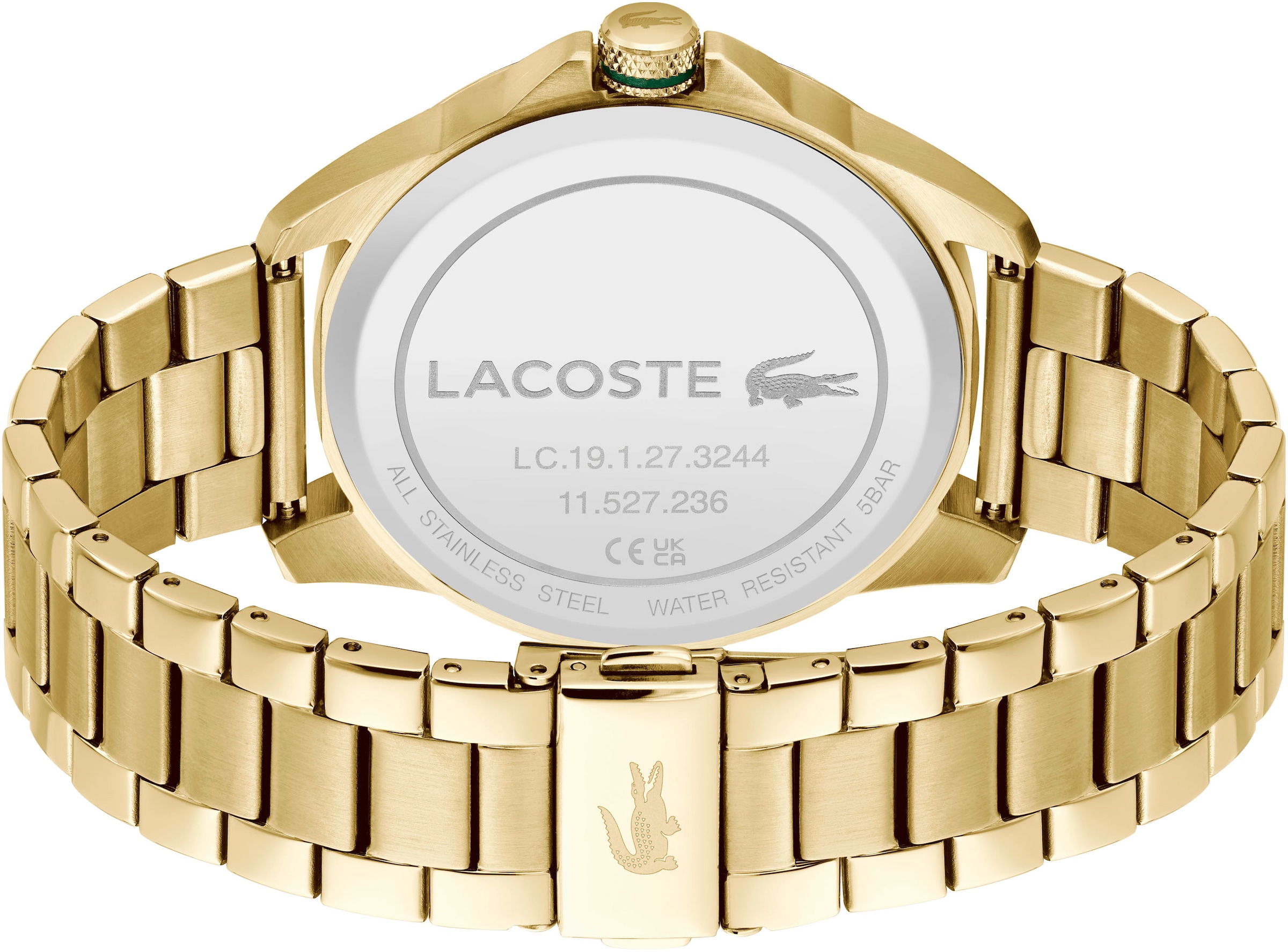 Lacoste Quarzuhr »LE CROC«, Armbanduhr, Herrenuhr, Edelstahlarmband, analog