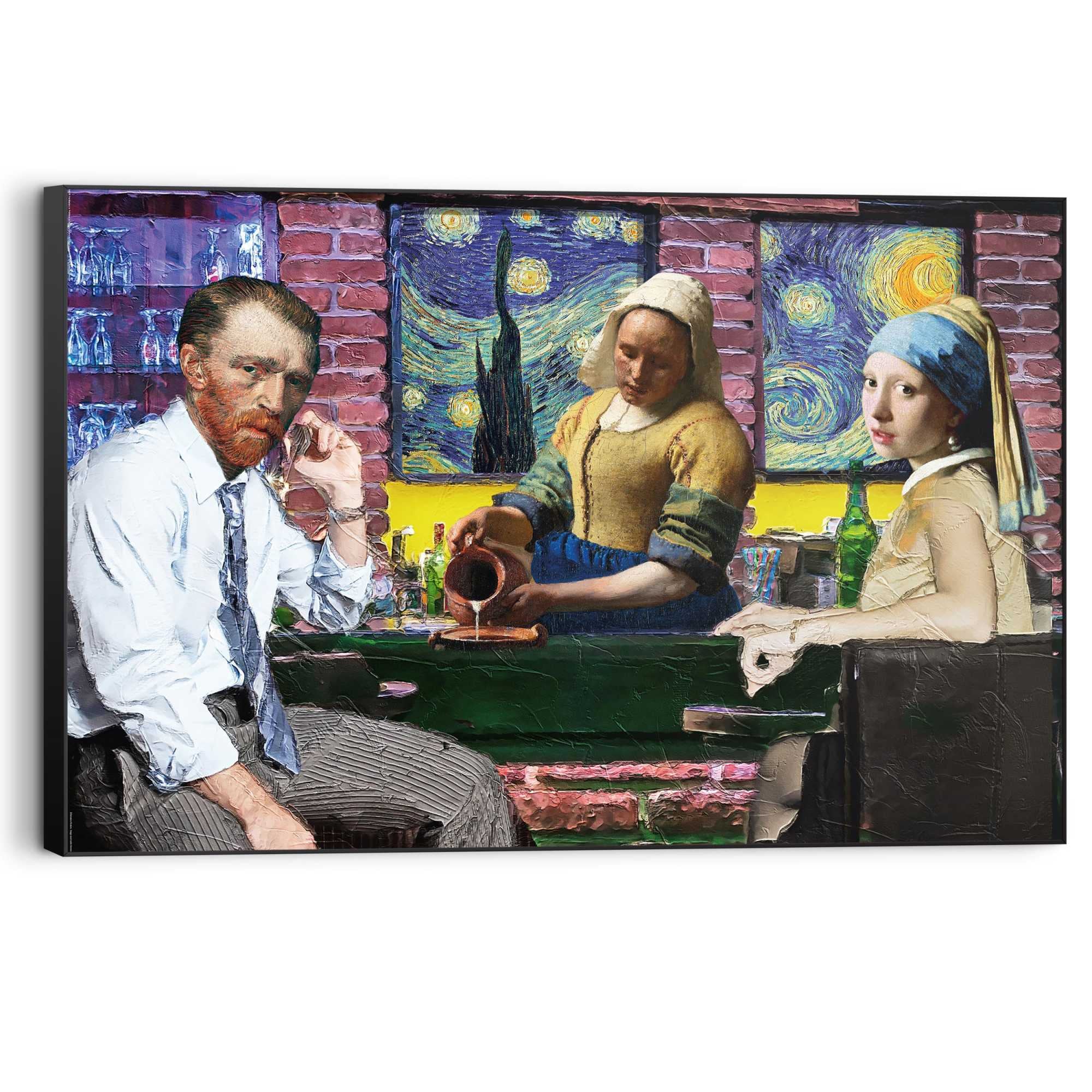 Reinders Wandbild "Pub Masters" Hobbyraum - Van Gogh-Milchmädchen-Mädchen m günstig online kaufen